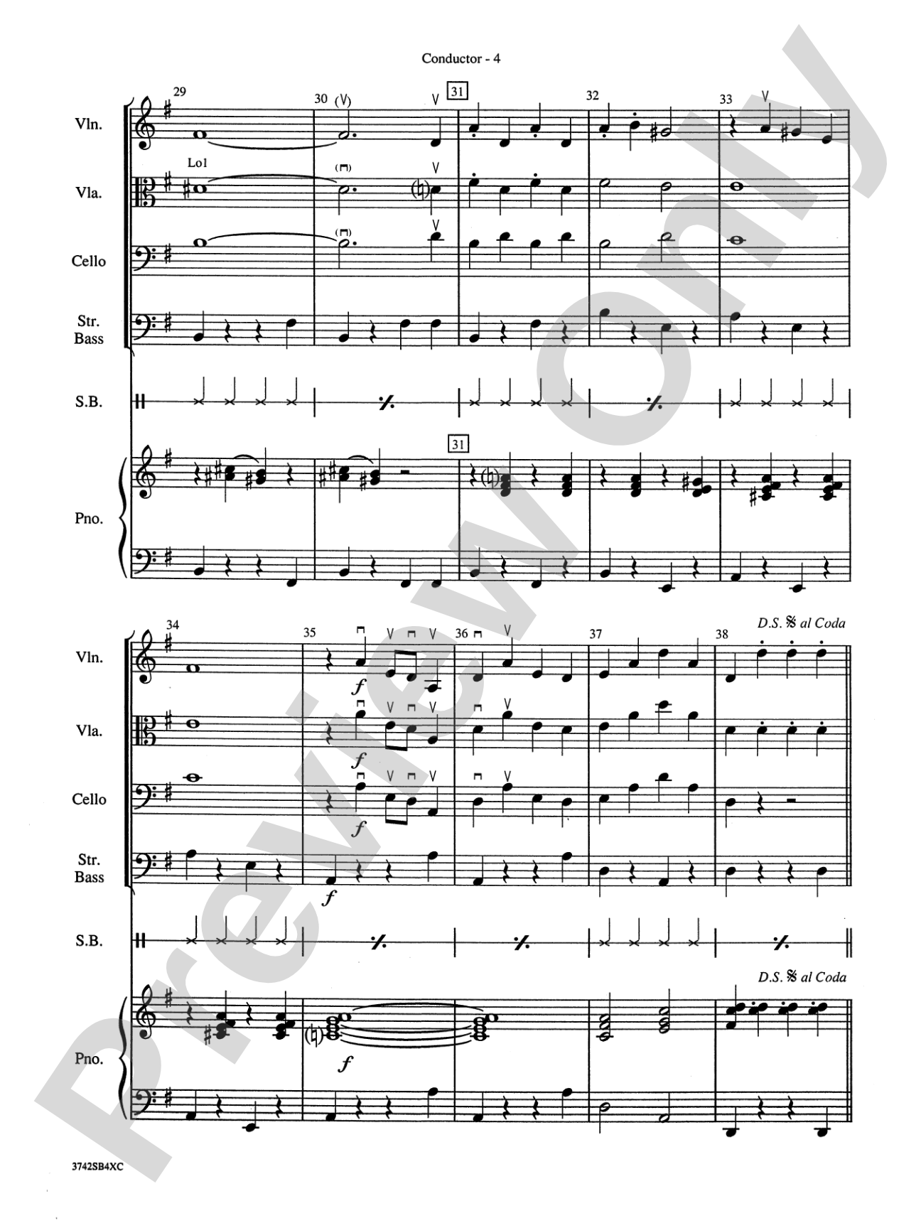 Sleigh Ride: String Orchestra Conductor Score & Parts