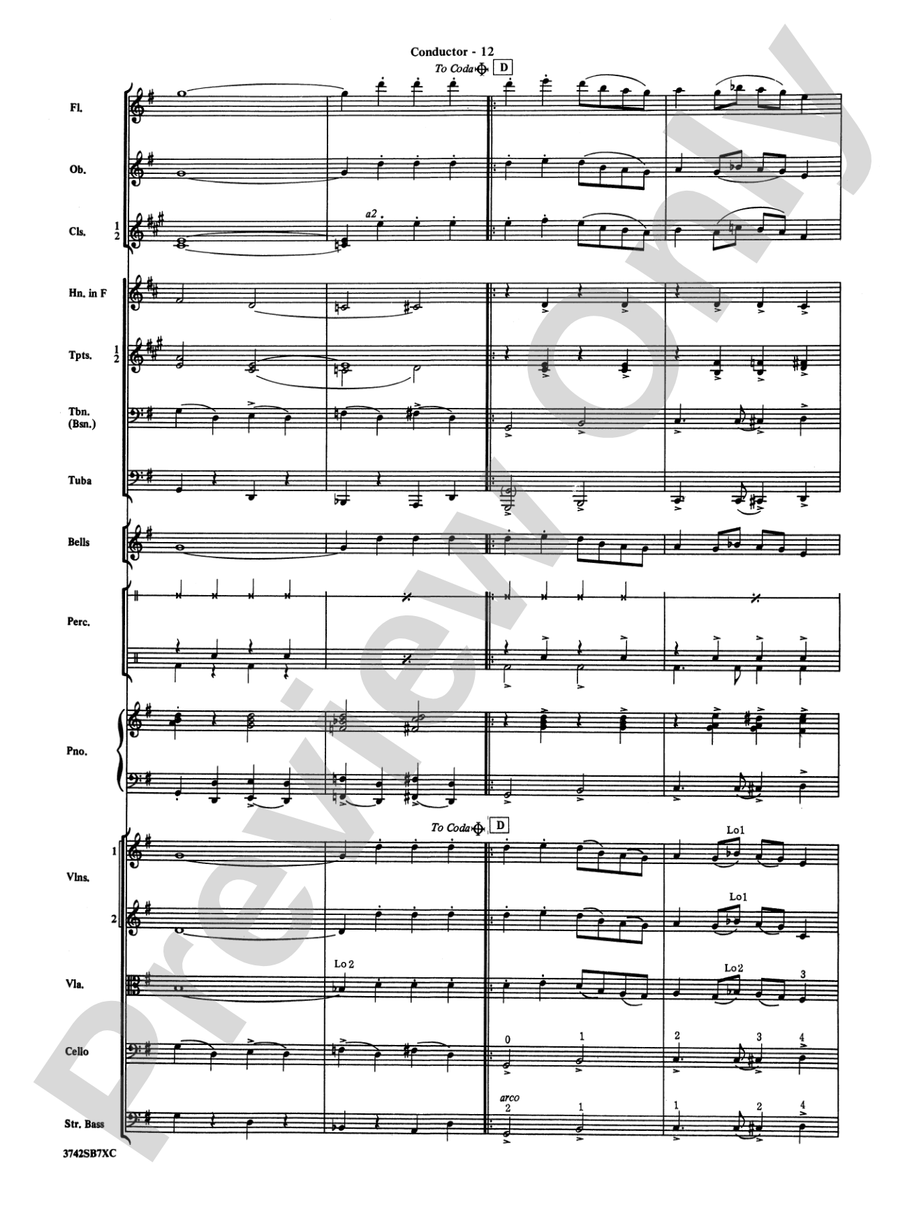 Sleigh Ride: Full Orchestra Conductor Score & Parts