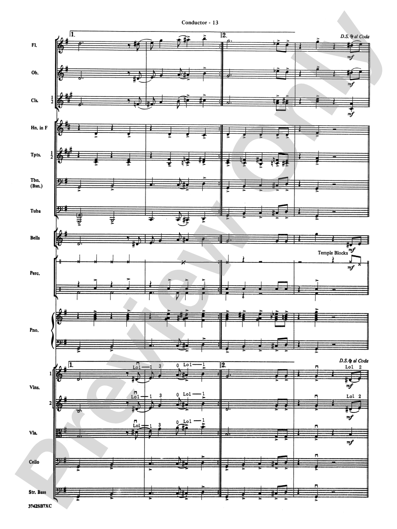 Sleigh Ride: Full Orchestra Conductor Score & Parts
