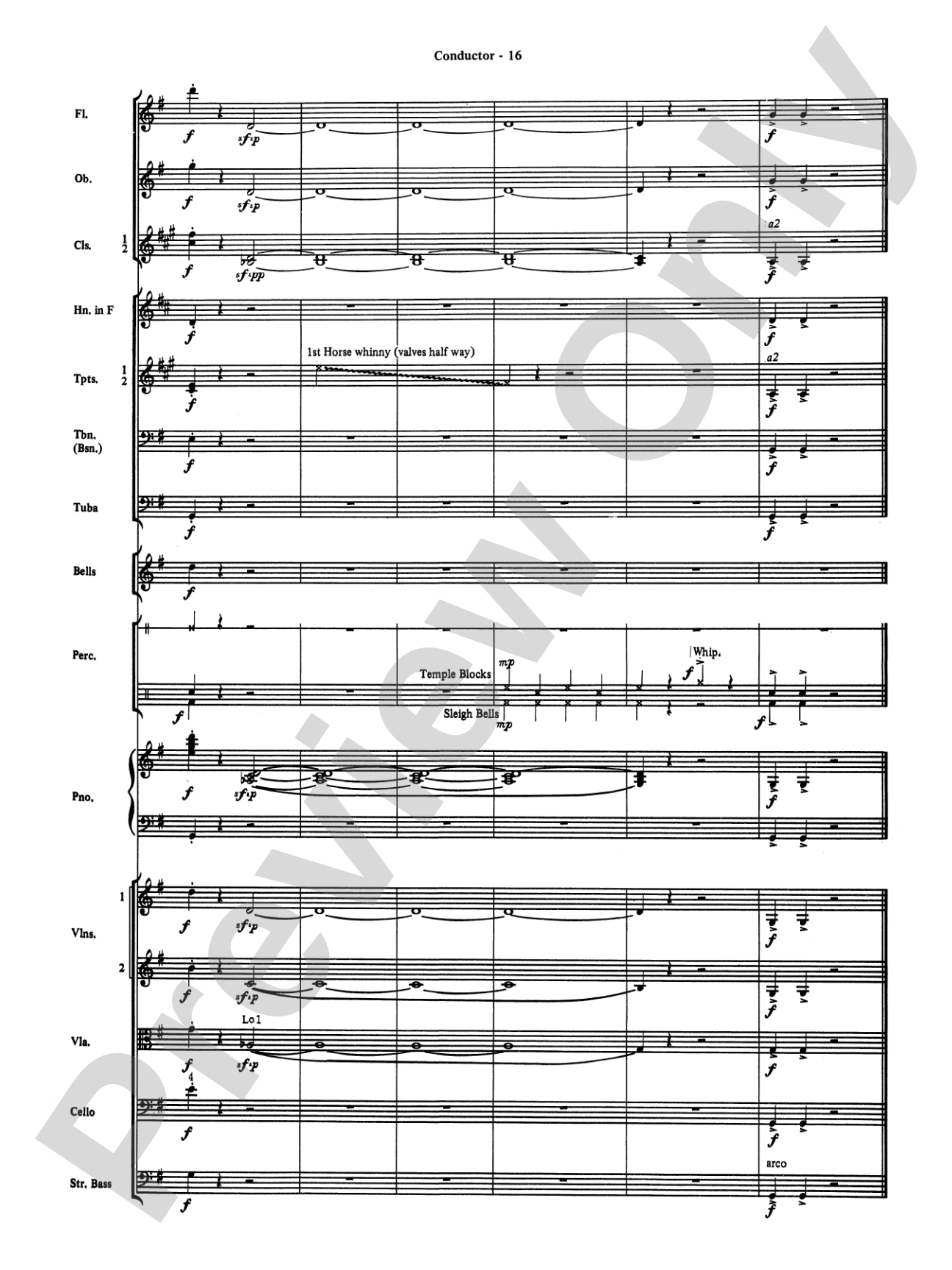 Sleigh Ride: Full Orchestra Conductor Score & Parts