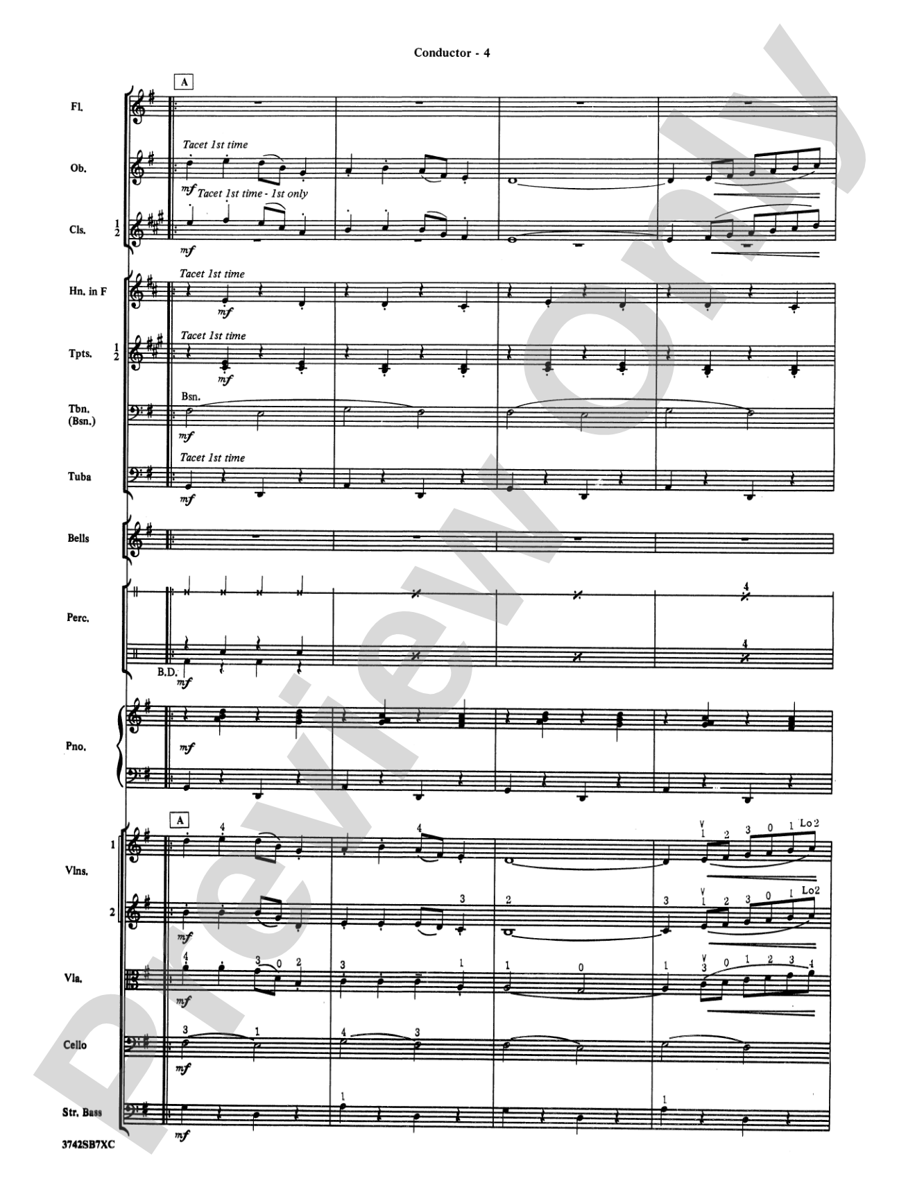 Sleigh Ride: Full Orchestra Conductor Score & Parts