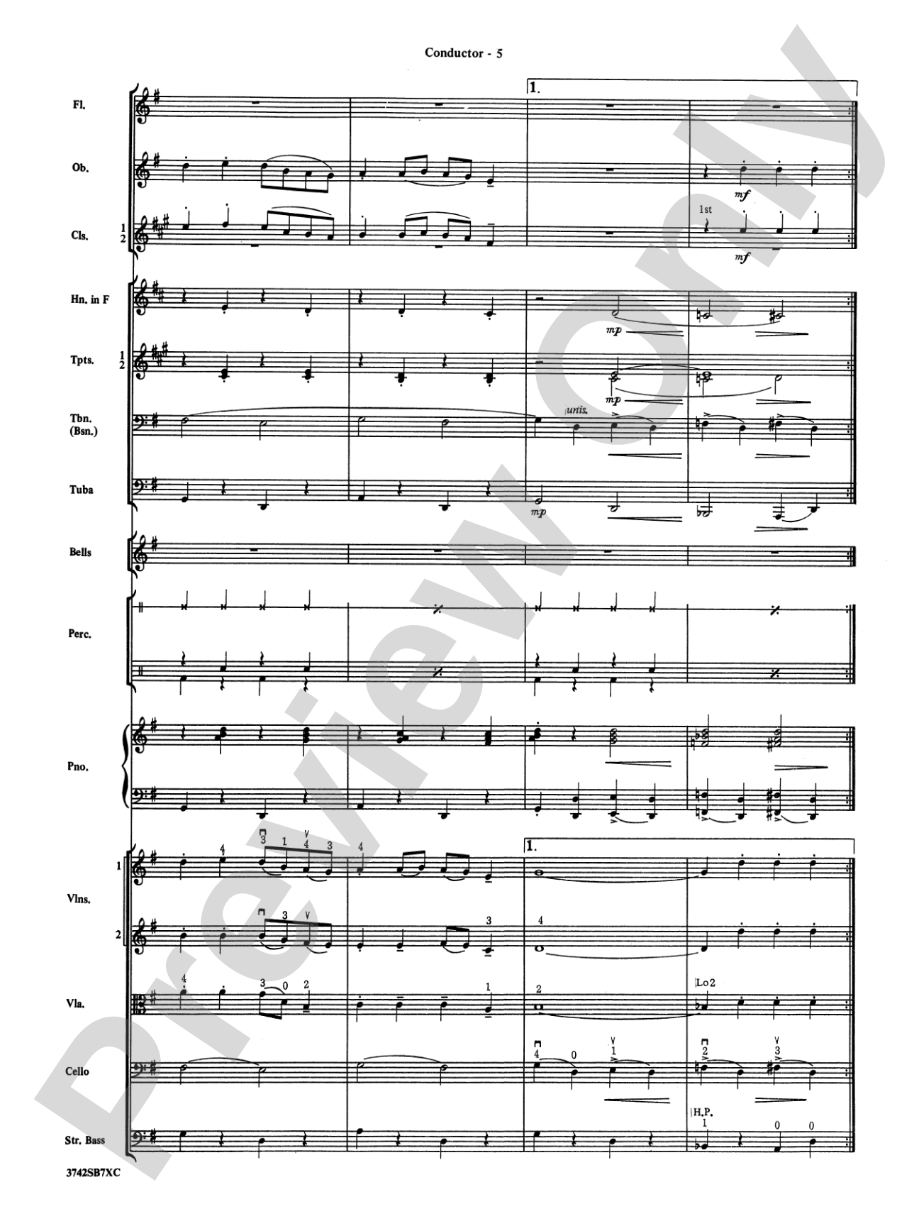 Sleigh Ride: Full Orchestra Conductor Score & Parts