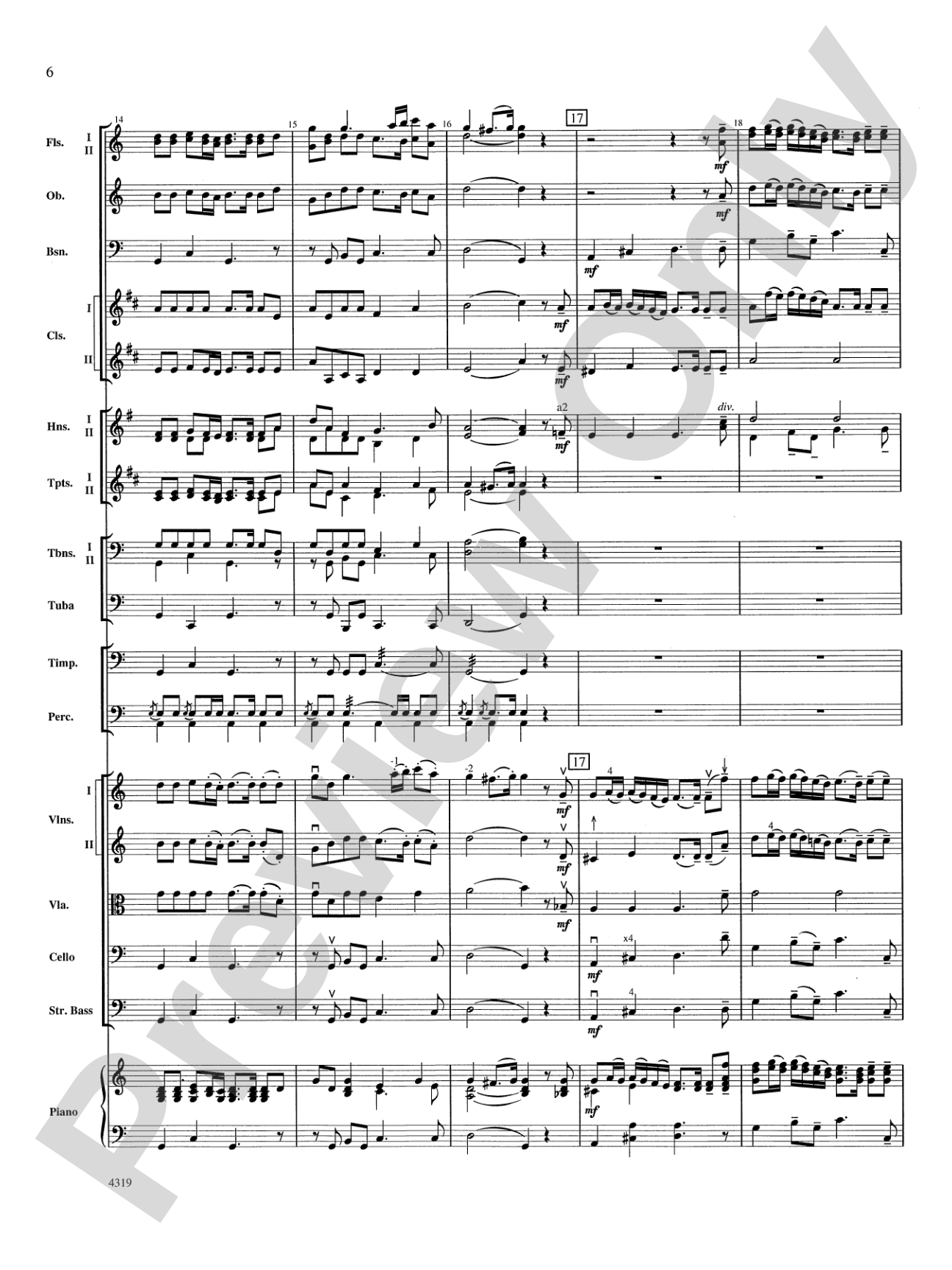 March from "Psalm 19": Full Orchestra Conductor Score & Parts
