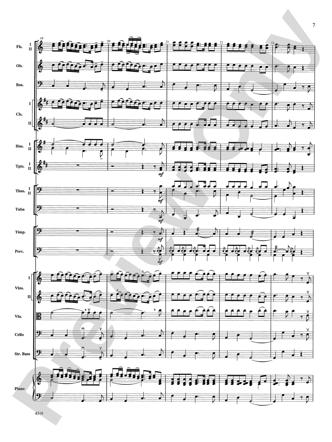 March from "Psalm 19": Full Orchestra Conductor Score & Parts