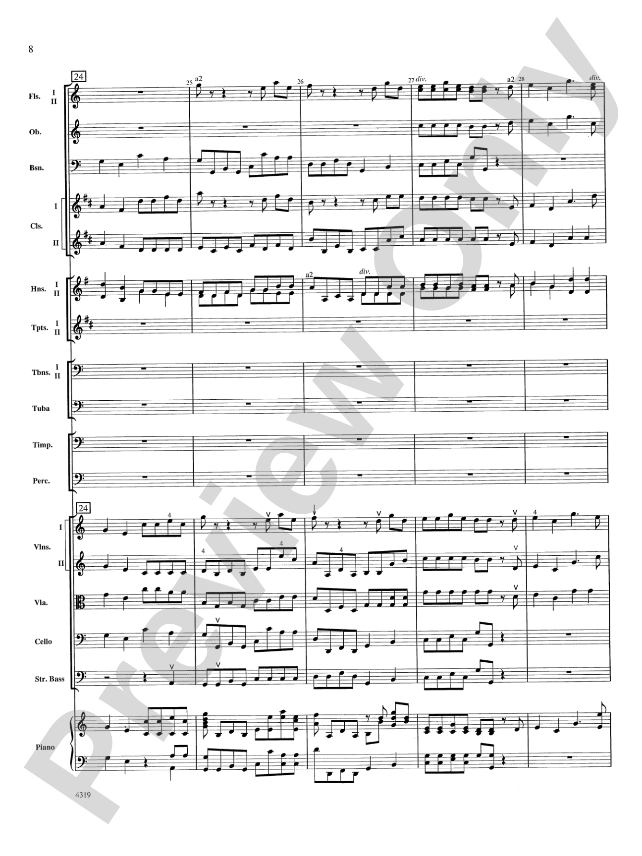 March from "Psalm 19": Full Orchestra Conductor Score & Parts