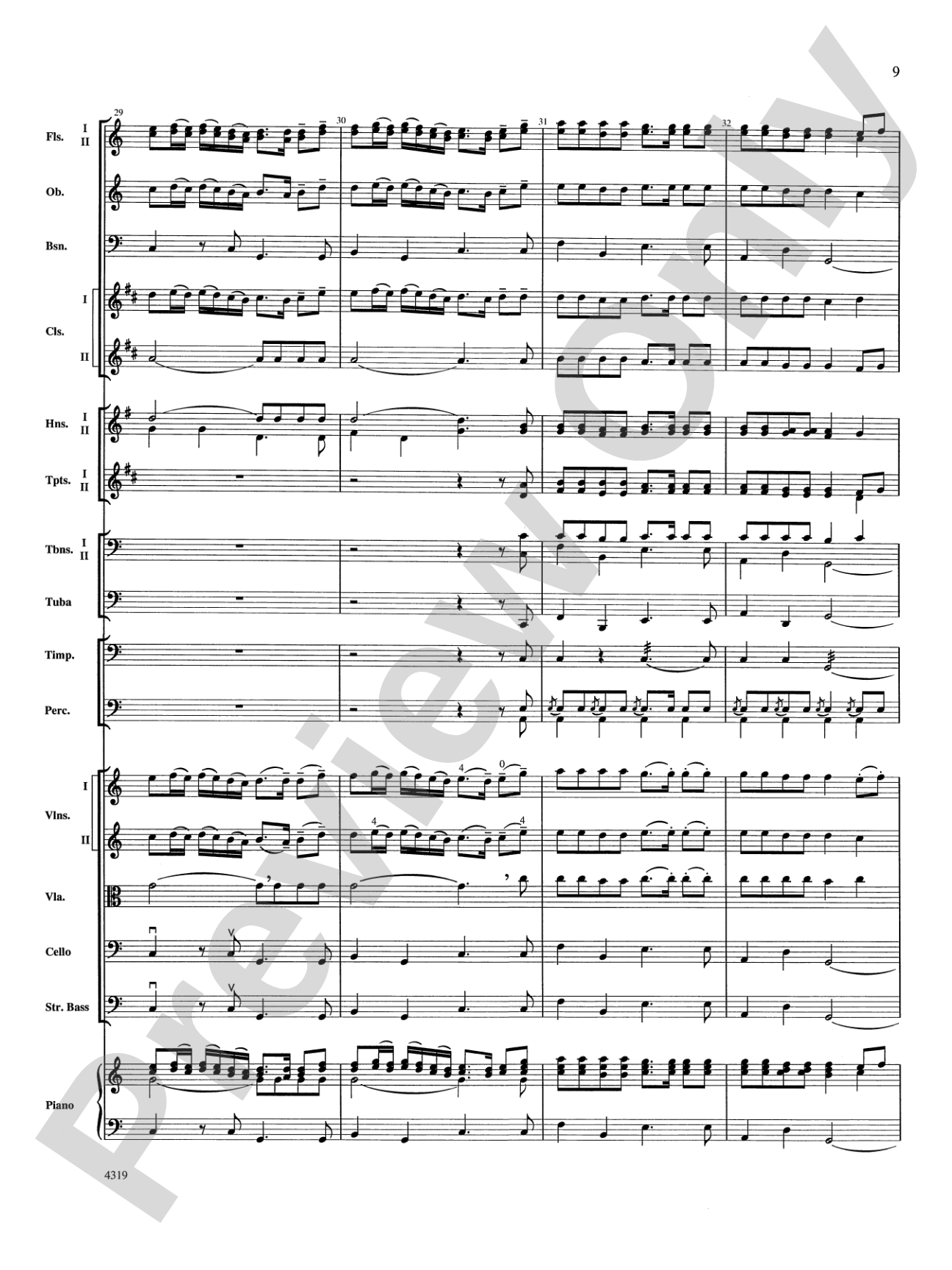 March from "Psalm 19": Full Orchestra Conductor Score & Parts