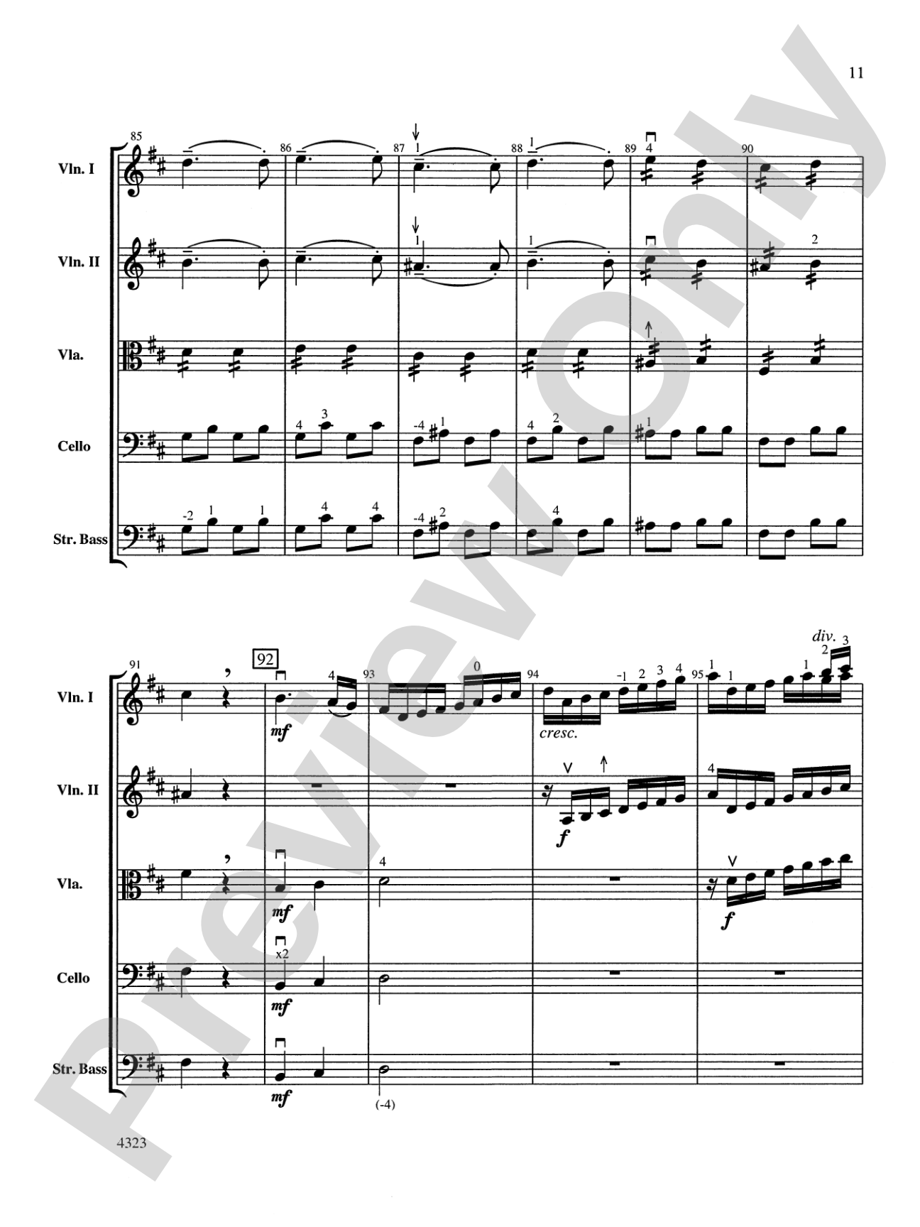 English Fugue: String Orchestra Conductor Score & Parts