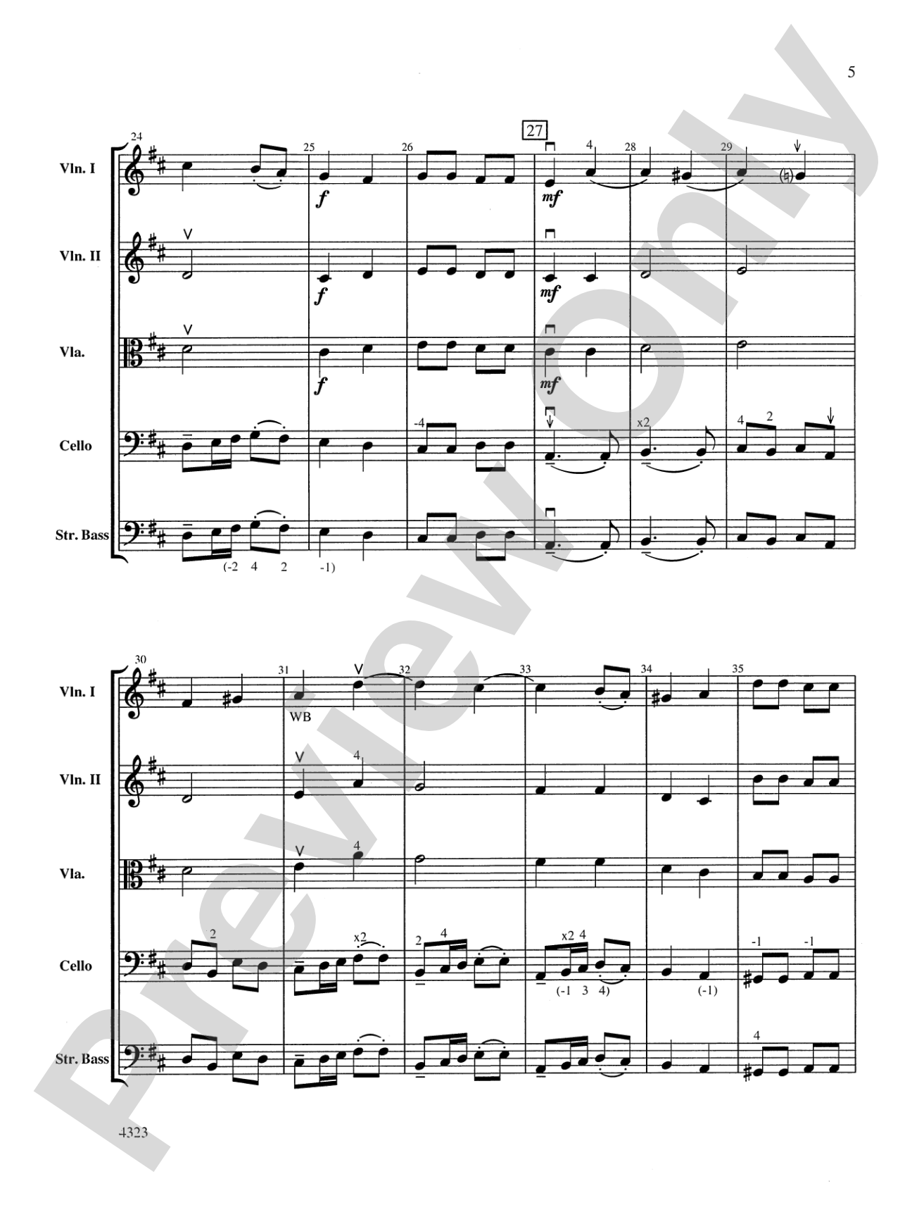 English Fugue: String Orchestra Conductor Score & Parts