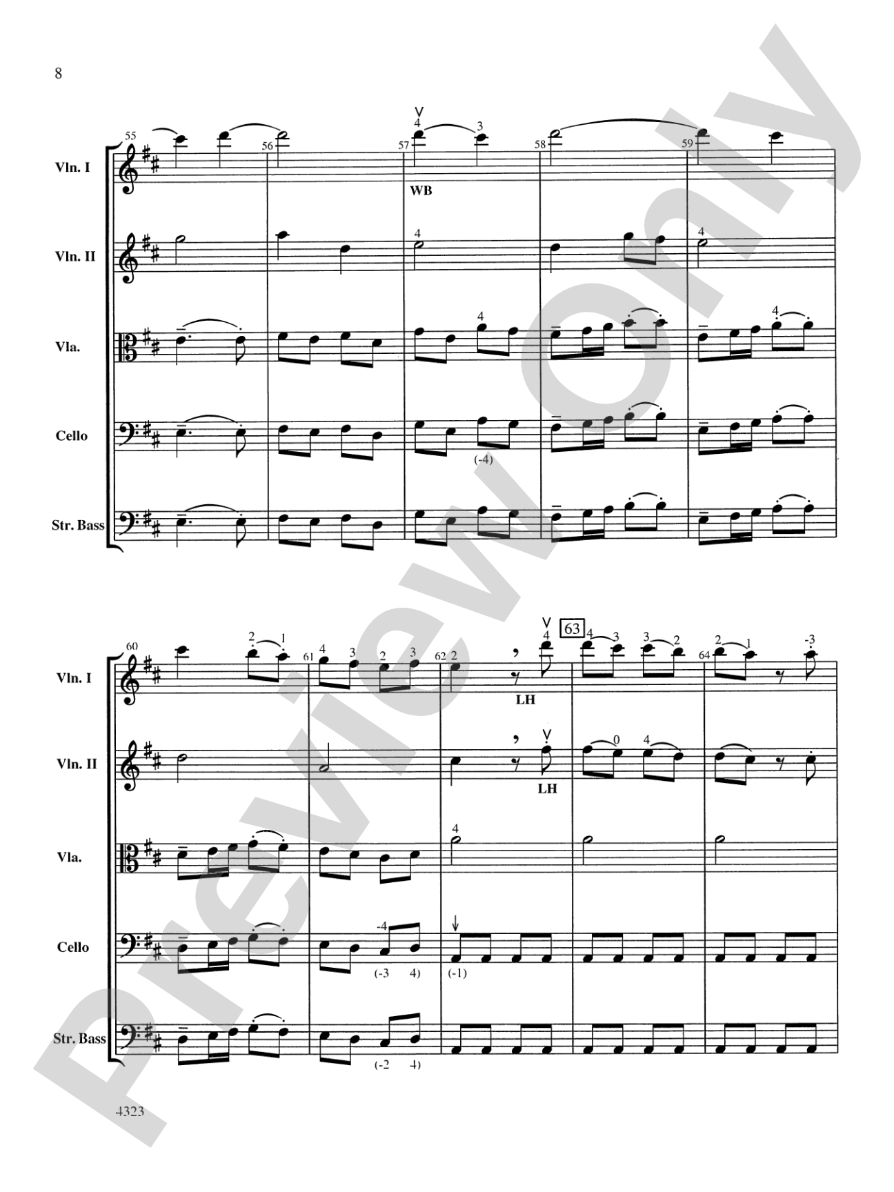 English Fugue: String Orchestra Conductor Score & Parts