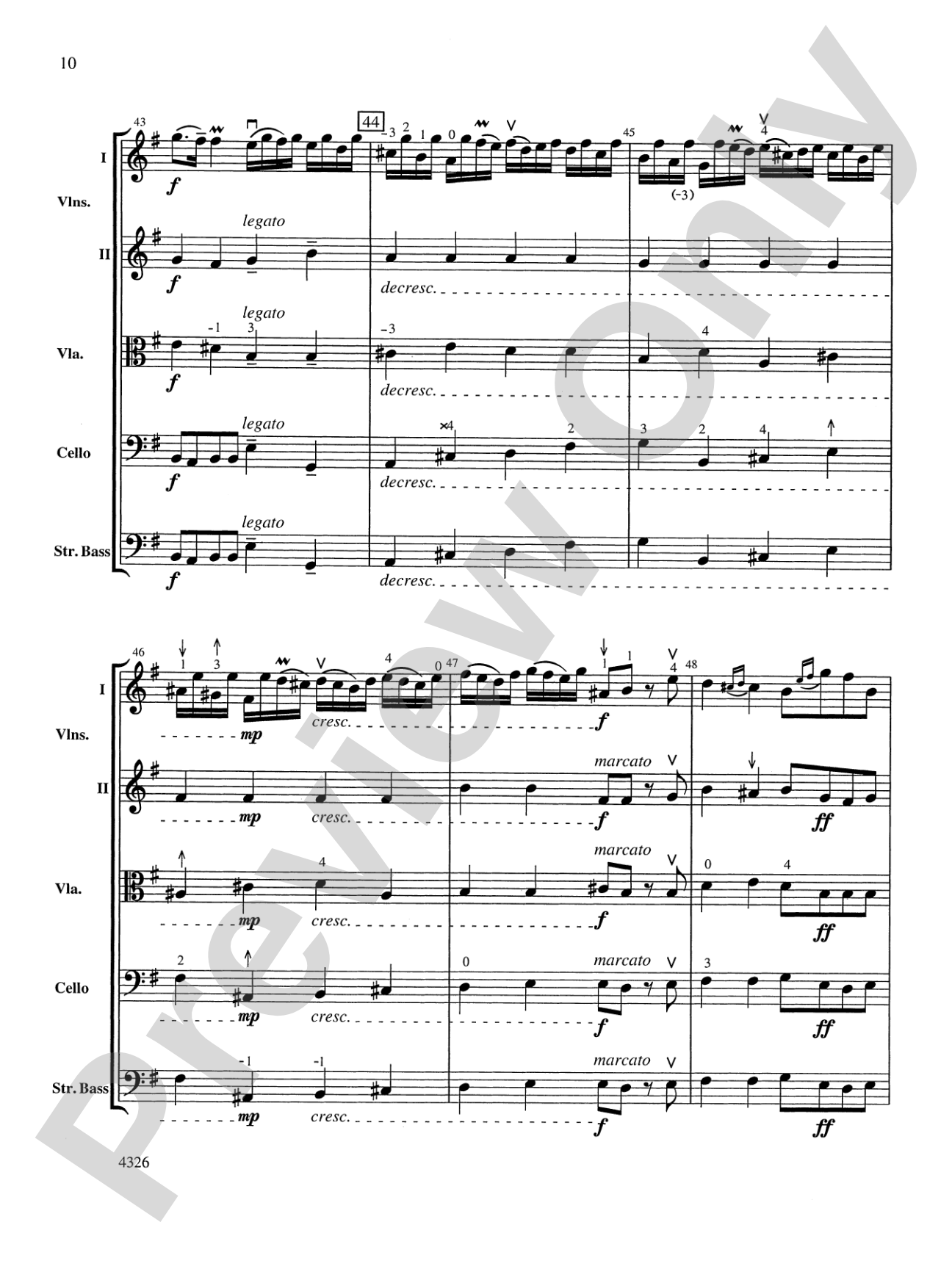 Fiocco Allegro: String Orchestra Conductor Score & Parts