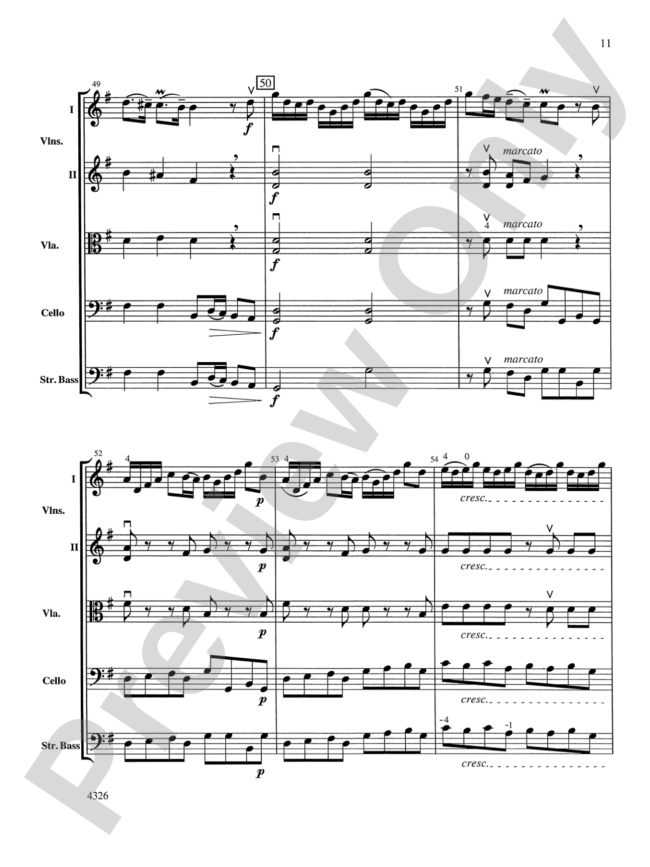 Fiocco Allegro: String Orchestra Conductor Score & Parts