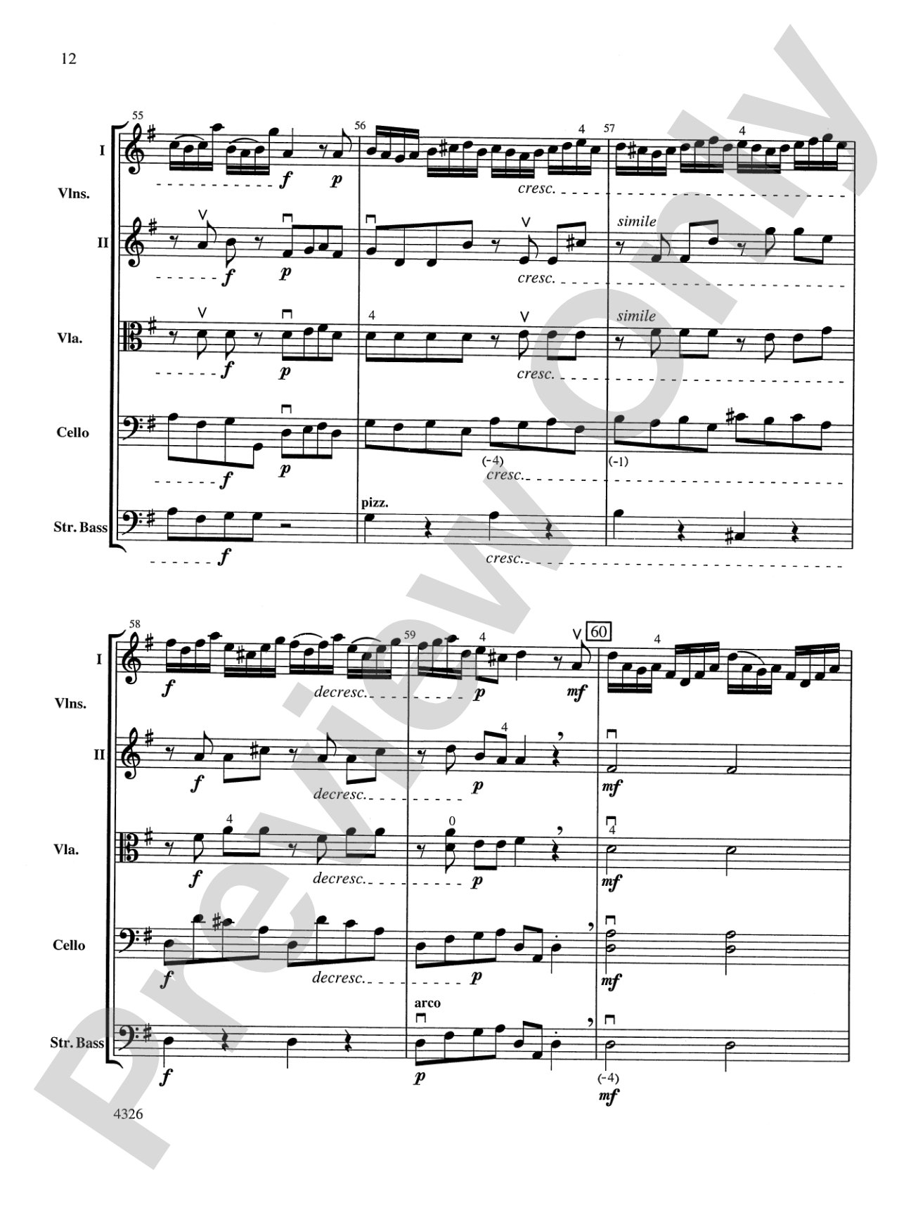 Fiocco Allegro: String Orchestra Conductor Score & Parts
