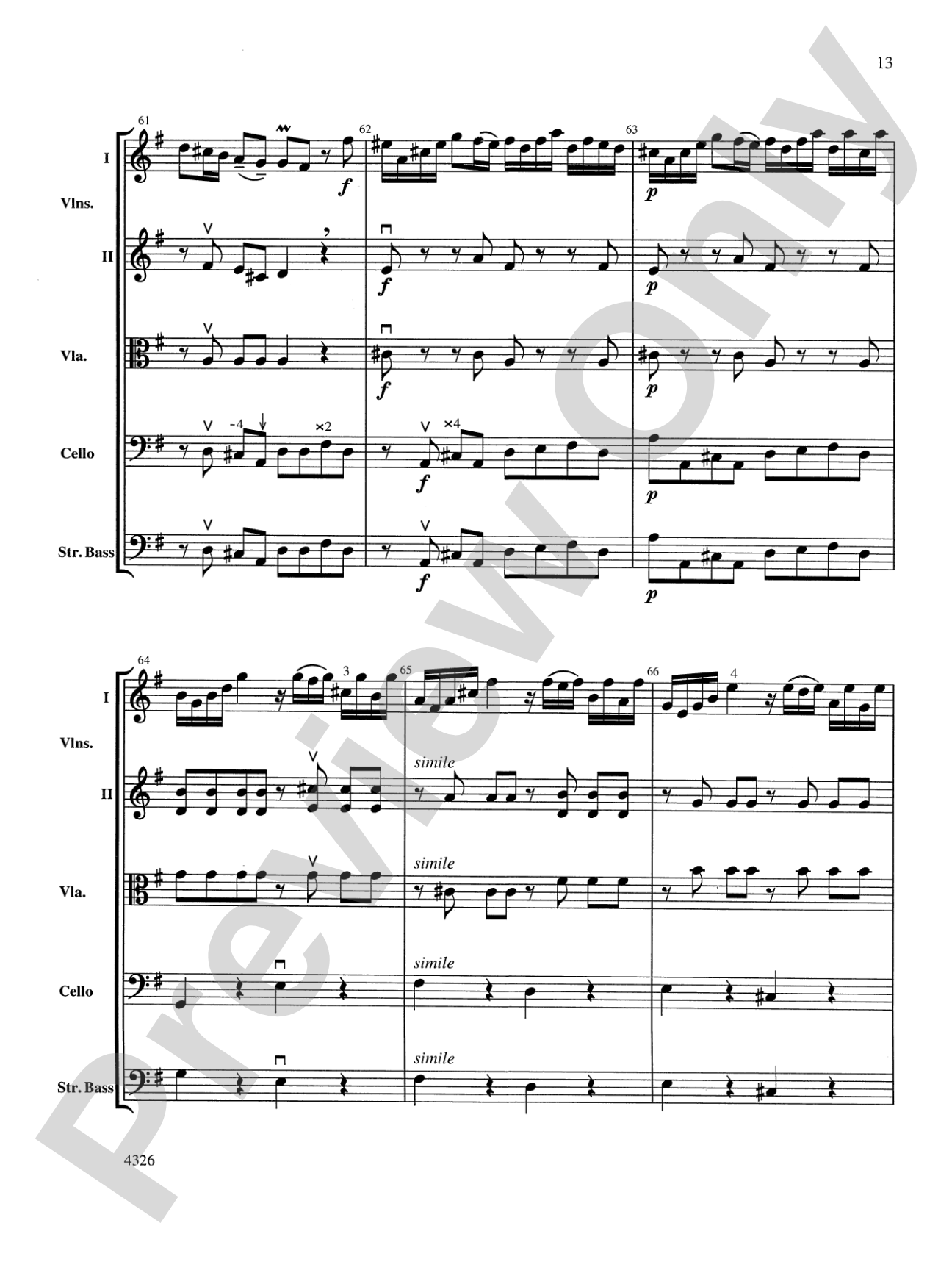 Fiocco Allegro: String Orchestra Conductor Score & Parts