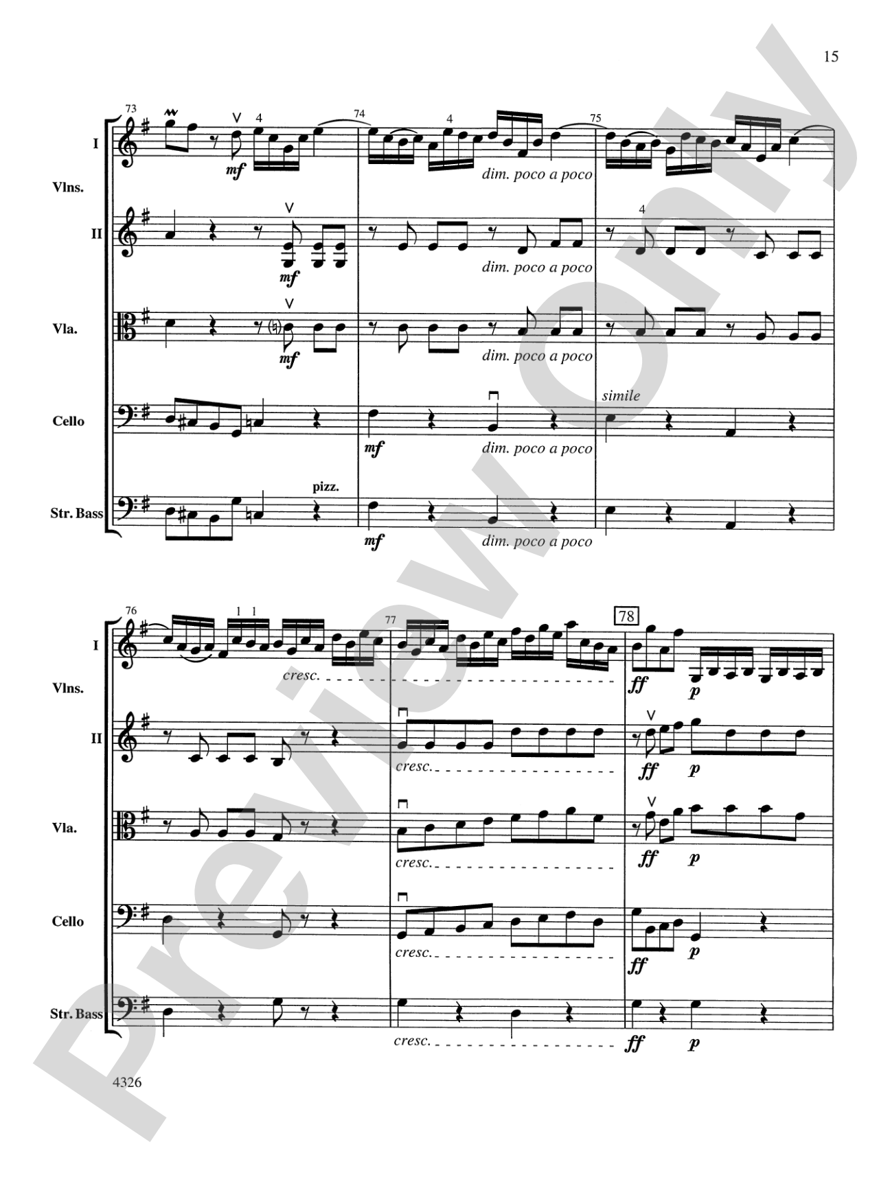 Fiocco Allegro: String Orchestra Conductor Score & Parts