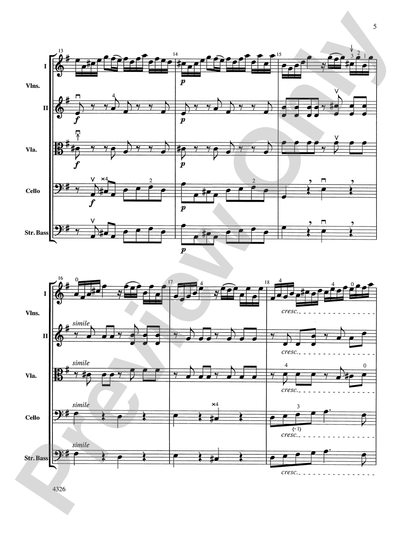 Fiocco Allegro: String Orchestra Conductor Score & Parts