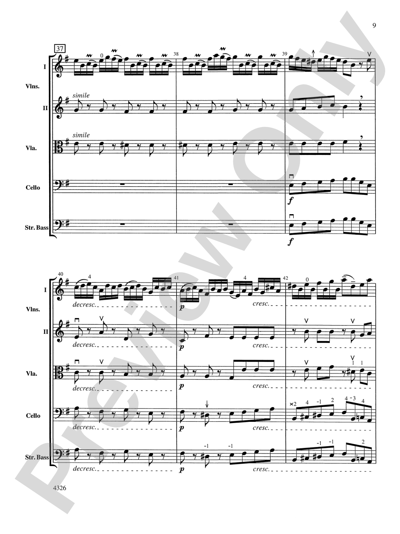 Fiocco Allegro: String Orchestra Conductor Score & Parts