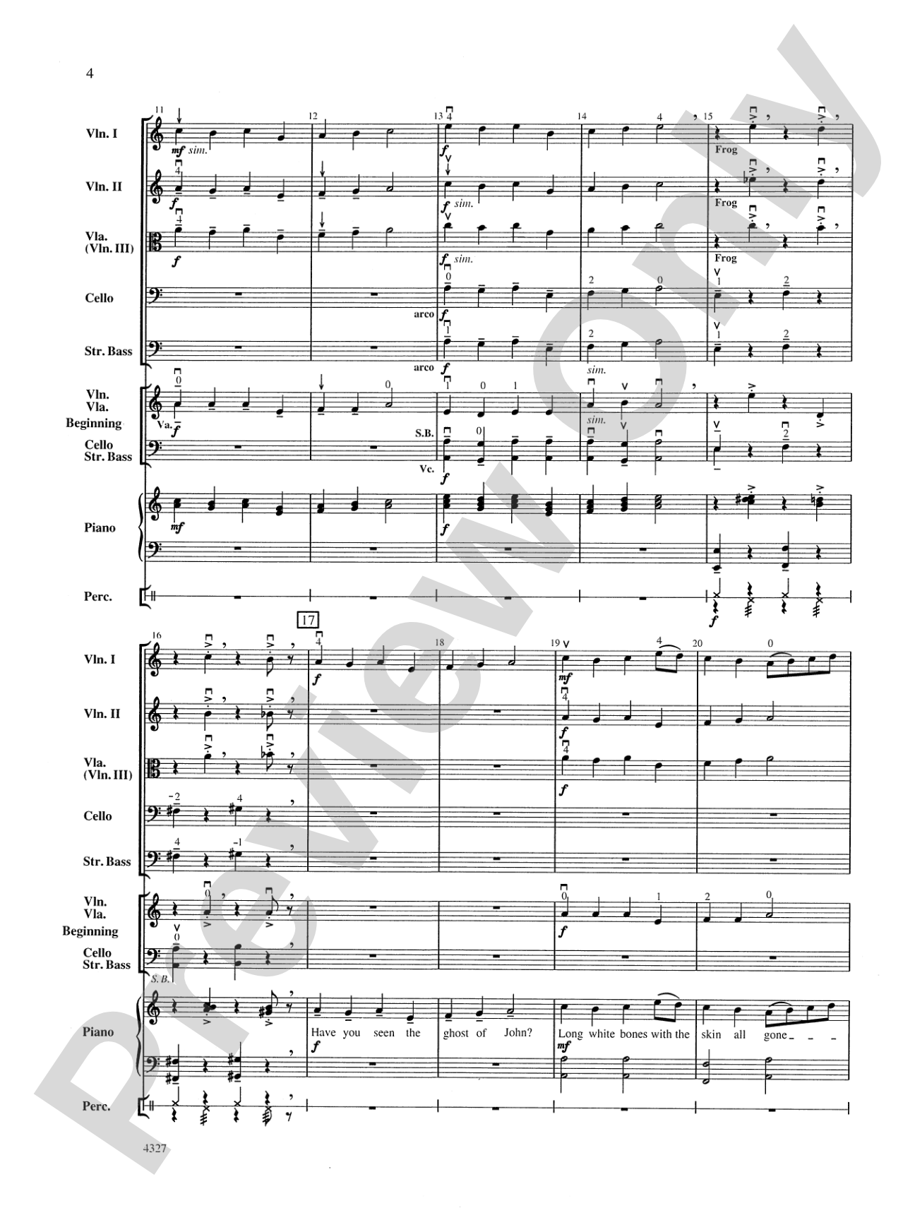 The Ghost of John: String Orchestra Conductor Score & Parts