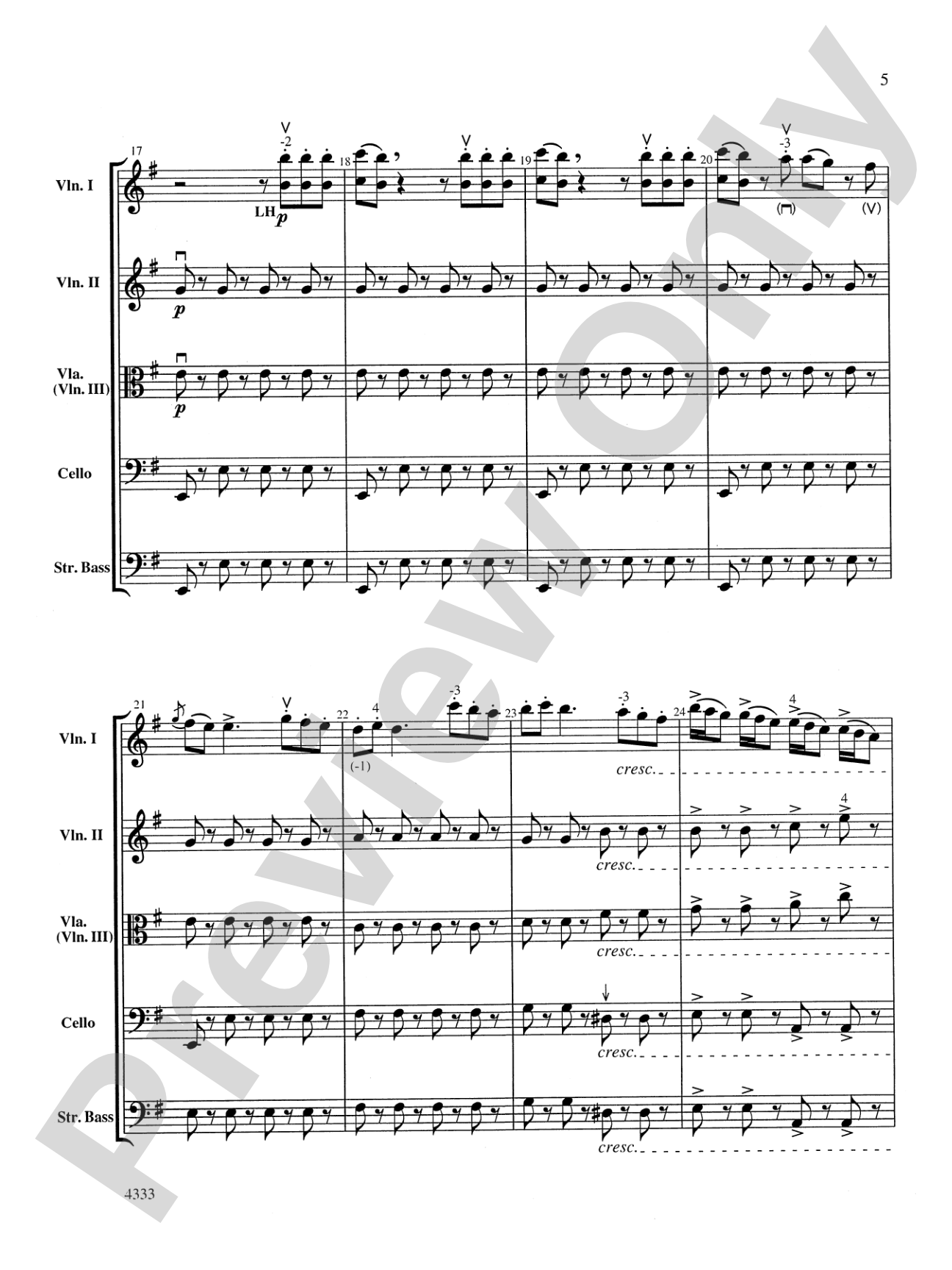 Overture from the Barber of Seville: String Orchestra Conductor Score & Parts