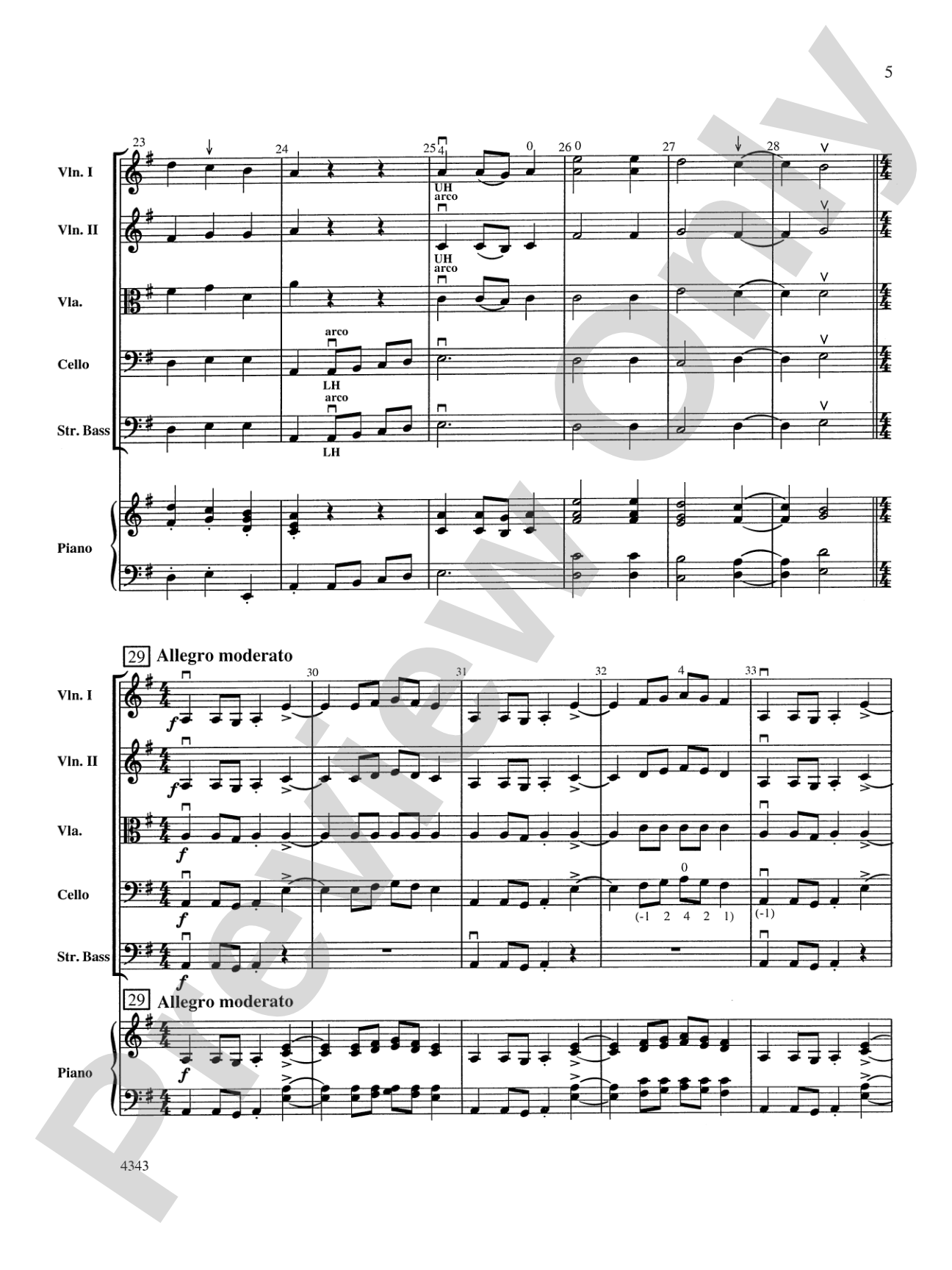 Dorian Variations: String Orchestra Conductor Score & Parts