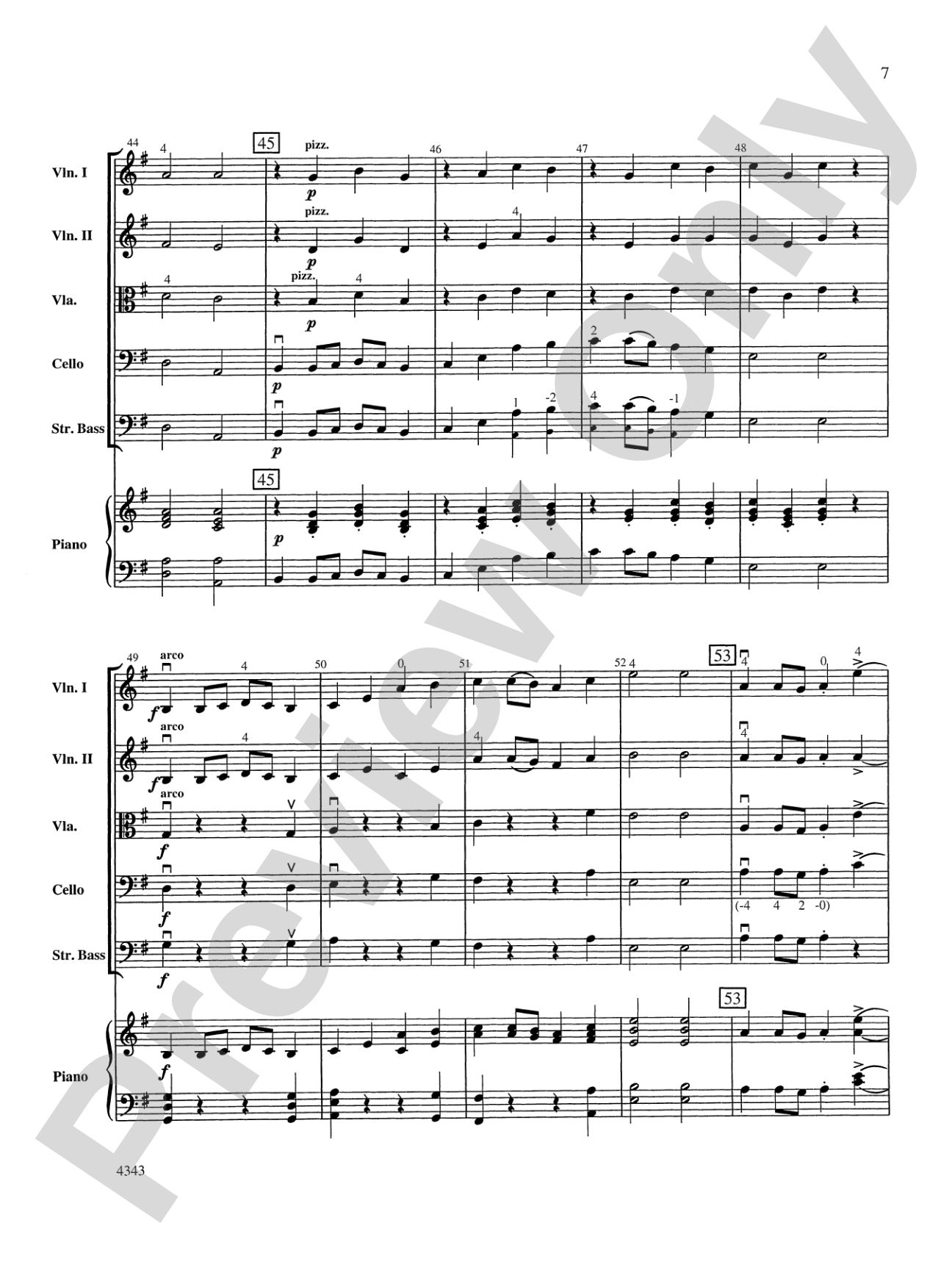 Dorian Variations: String Orchestra Conductor Score & Parts