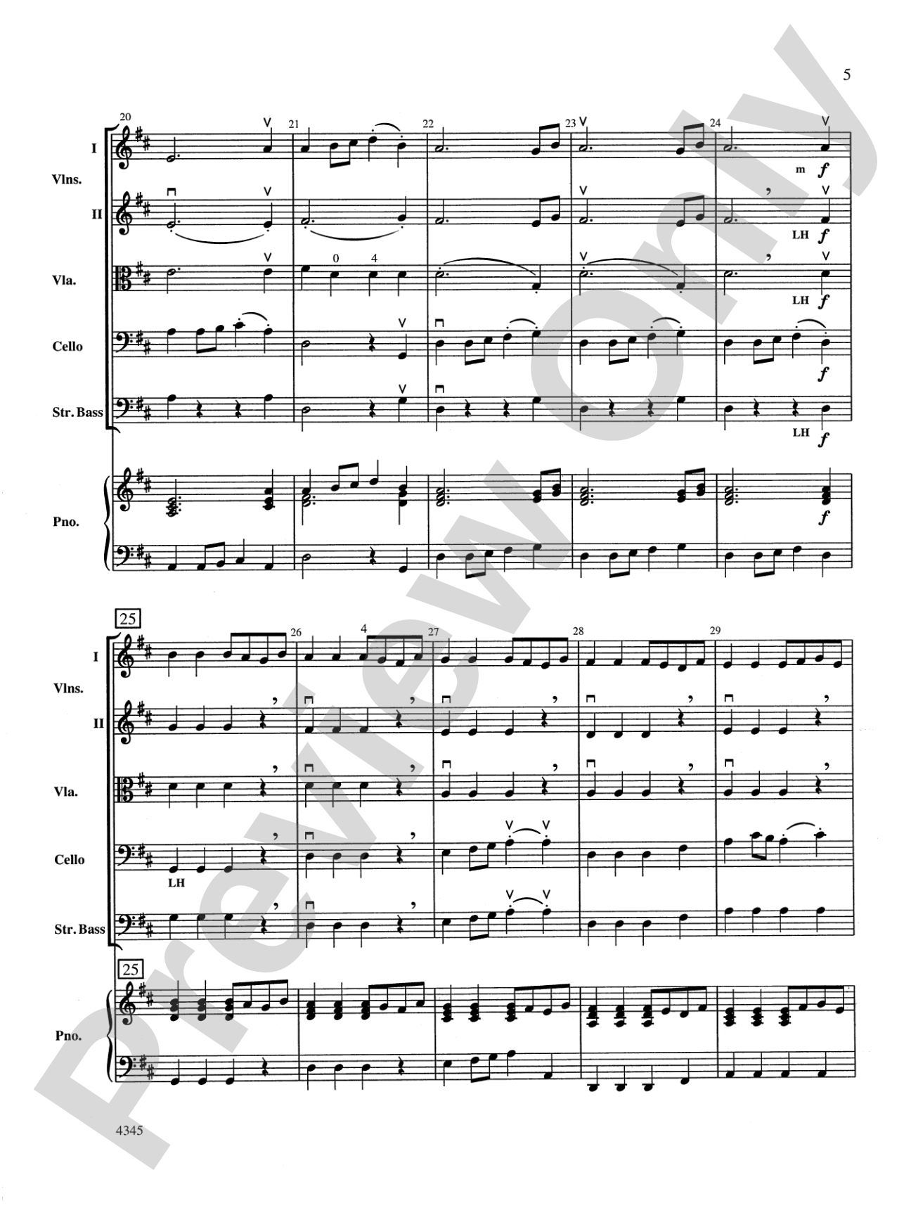 La Rejouissance from the "Royal Fireworks Music": String Orchestra Conductor Score & Parts