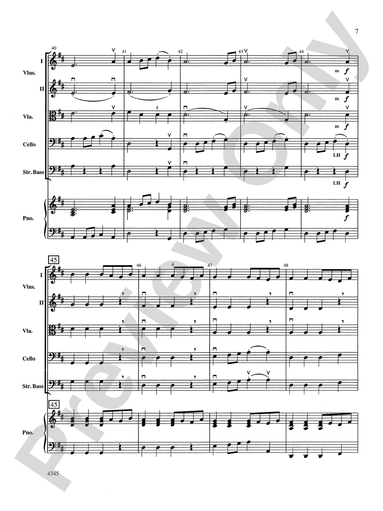La Rejouissance from the "Royal Fireworks Music": String Orchestra Conductor Score & Parts