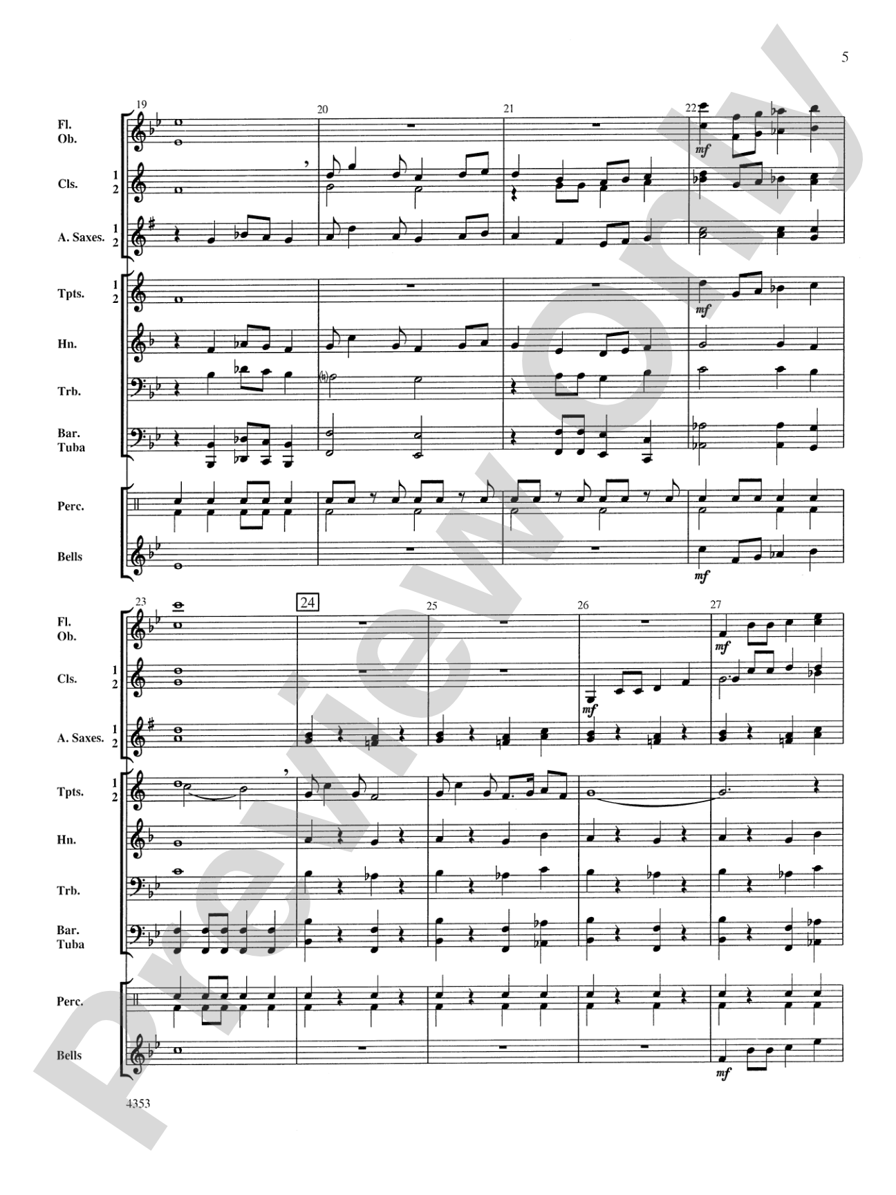 Bridgewater March: Concert Band Conductor Score & Parts