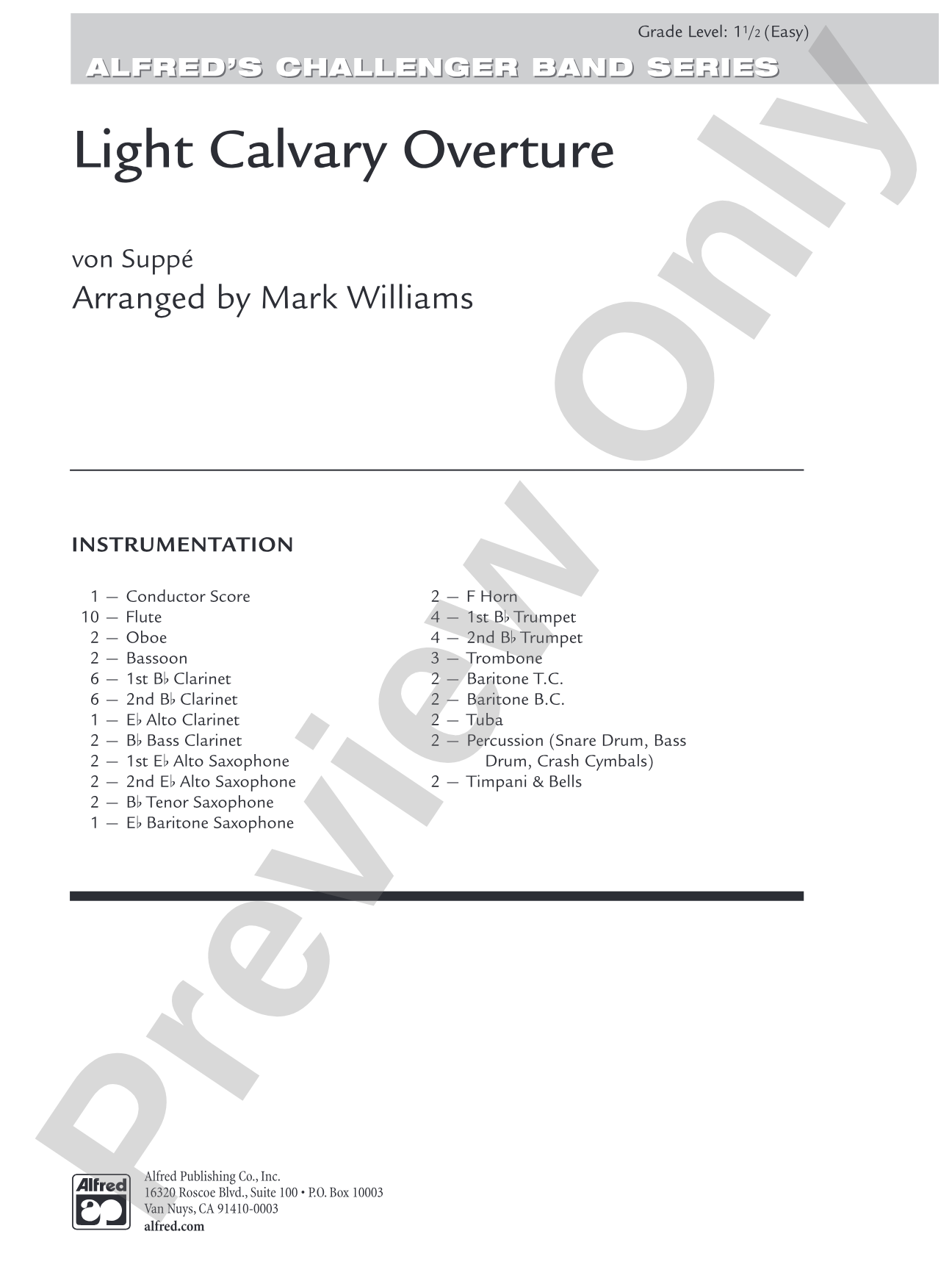 Light Cavalry Overture: Concert Band Conductor Score & Parts