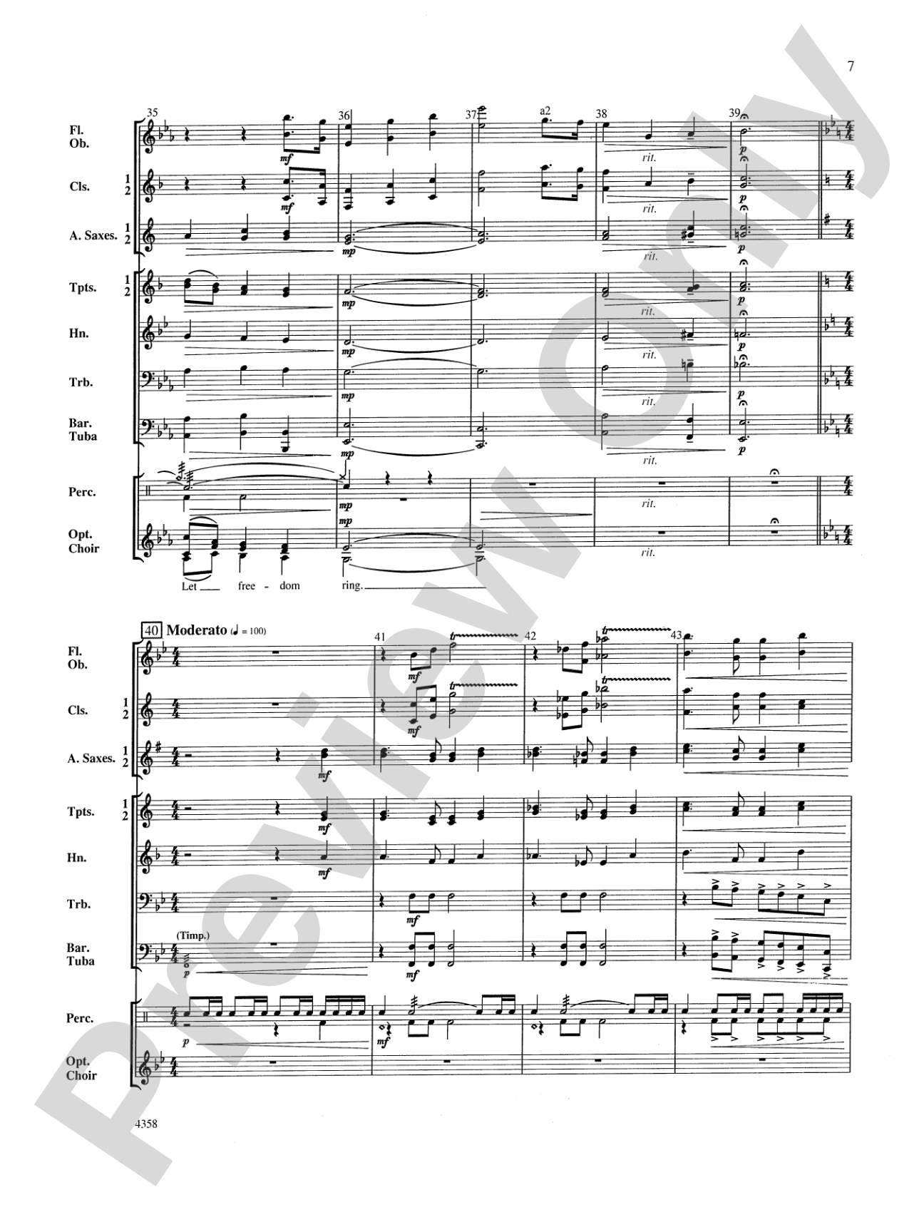 A Patriotic Festival: Concert Band Conductor Score & Parts