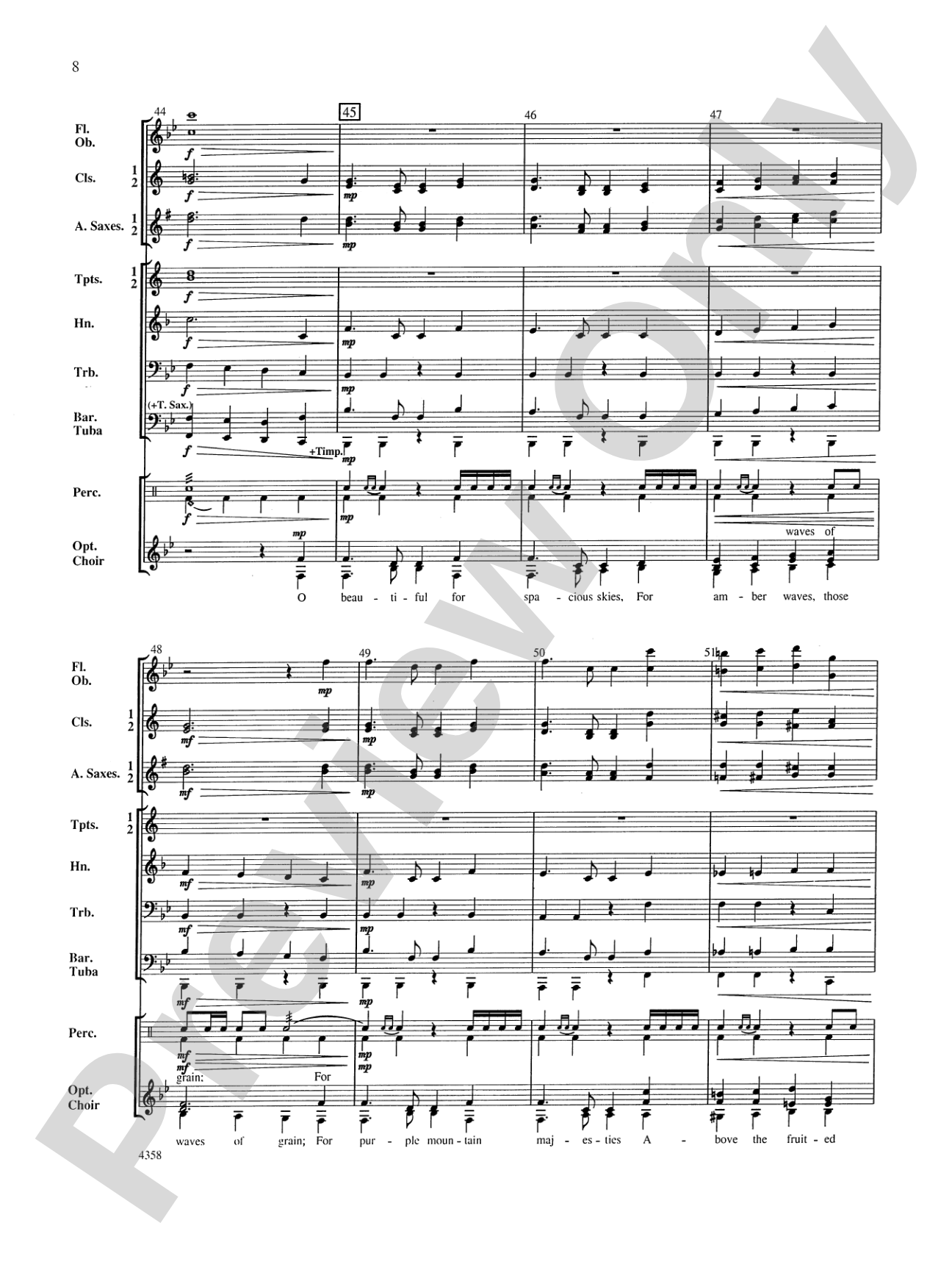 A Patriotic Festival: Concert Band Conductor Score & Parts