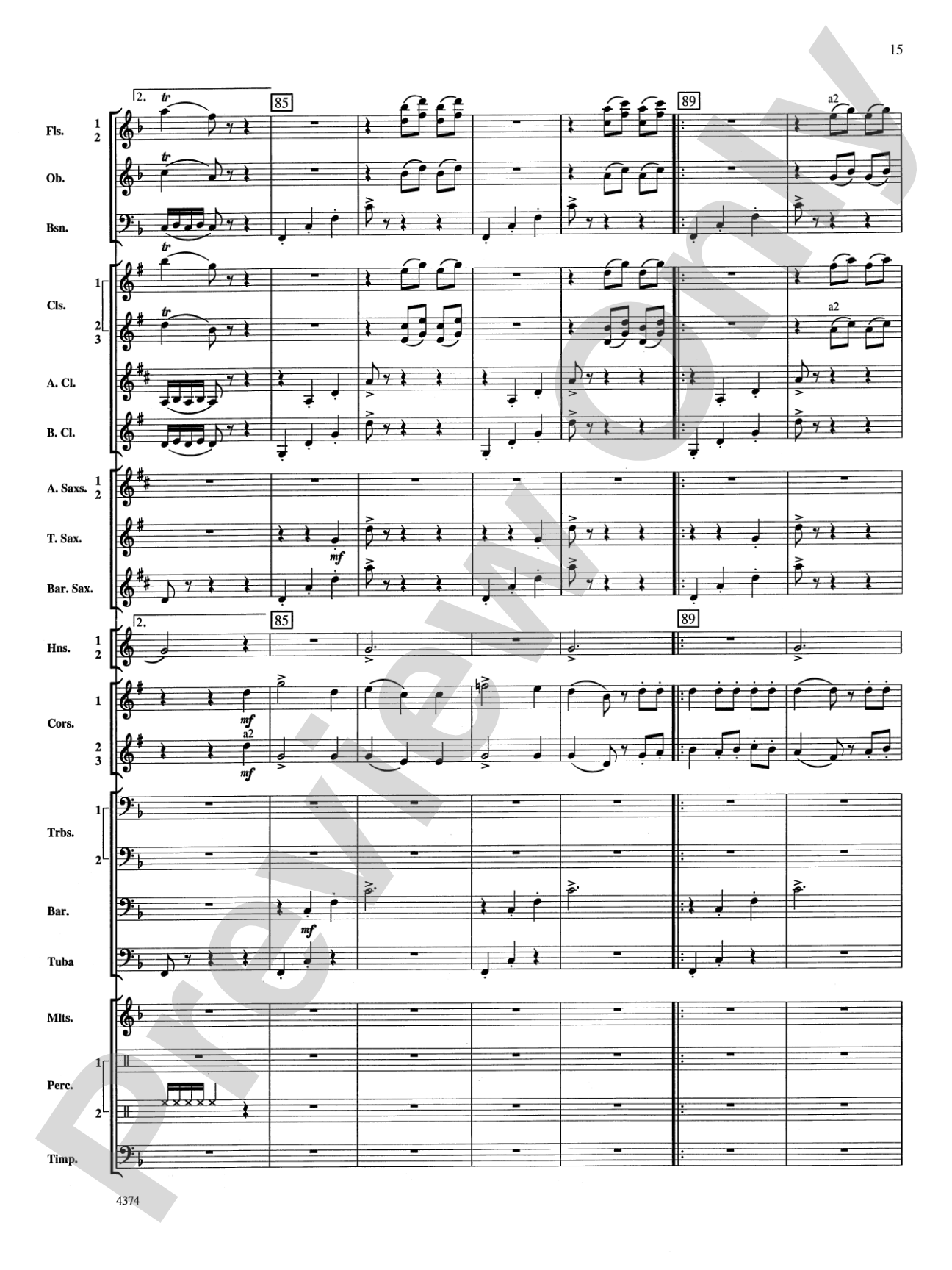 Capriccio Espagnol: Concert Band Conductor Score & Parts