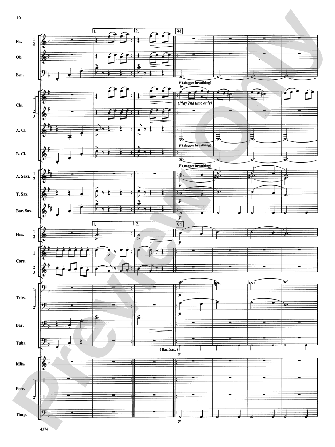 Capriccio Espagnol: Concert Band Conductor Score & Parts
