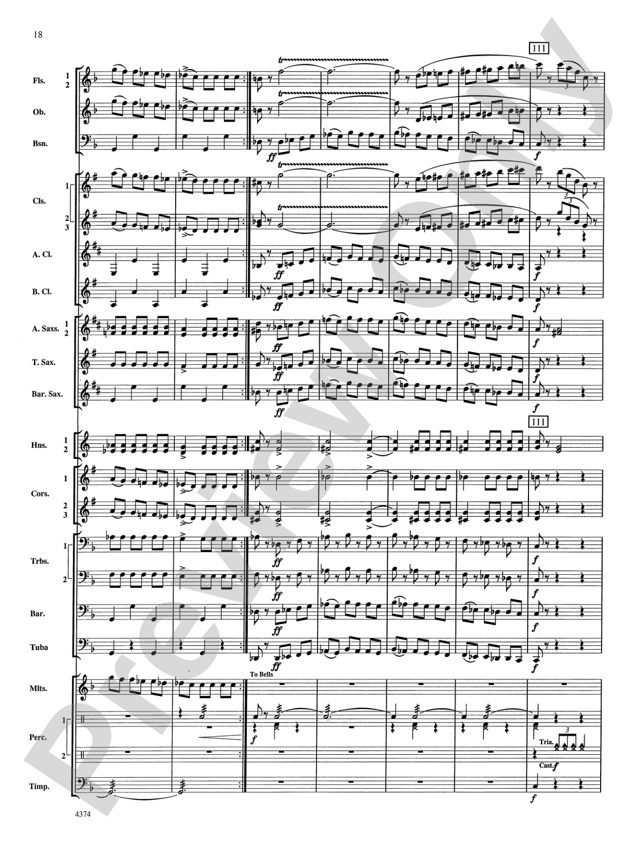 Capriccio Espagnol: Concert Band Conductor Score & Parts