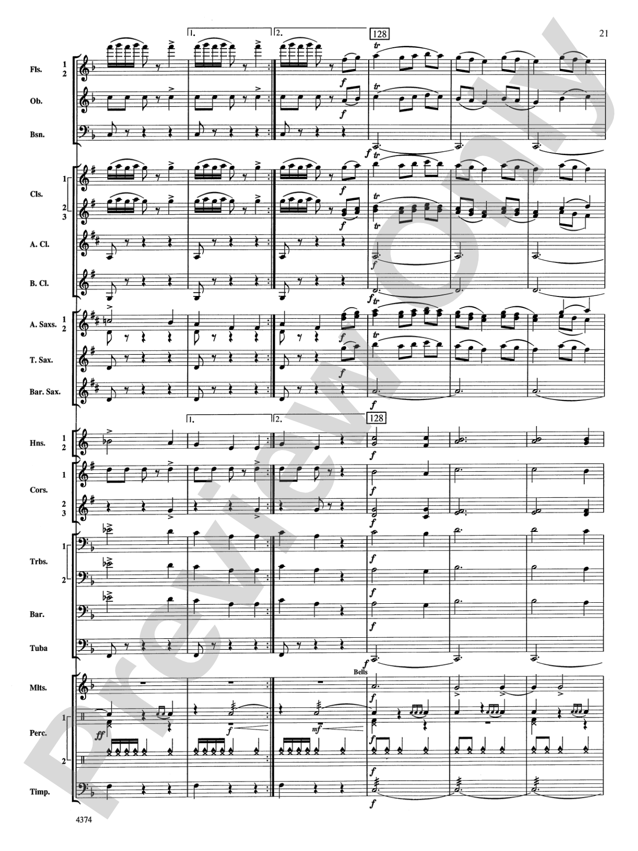 Capriccio Espagnol: Concert Band Conductor Score & Parts