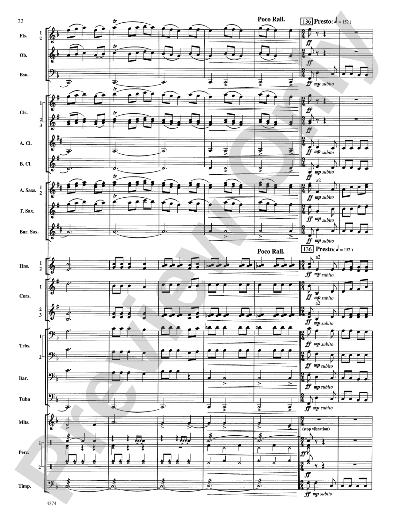 Capriccio Espagnol: Concert Band Conductor Score & Parts