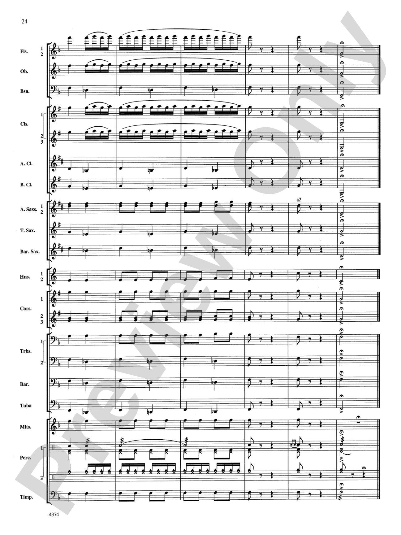 Capriccio Espagnol: Concert Band Conductor Score & Parts