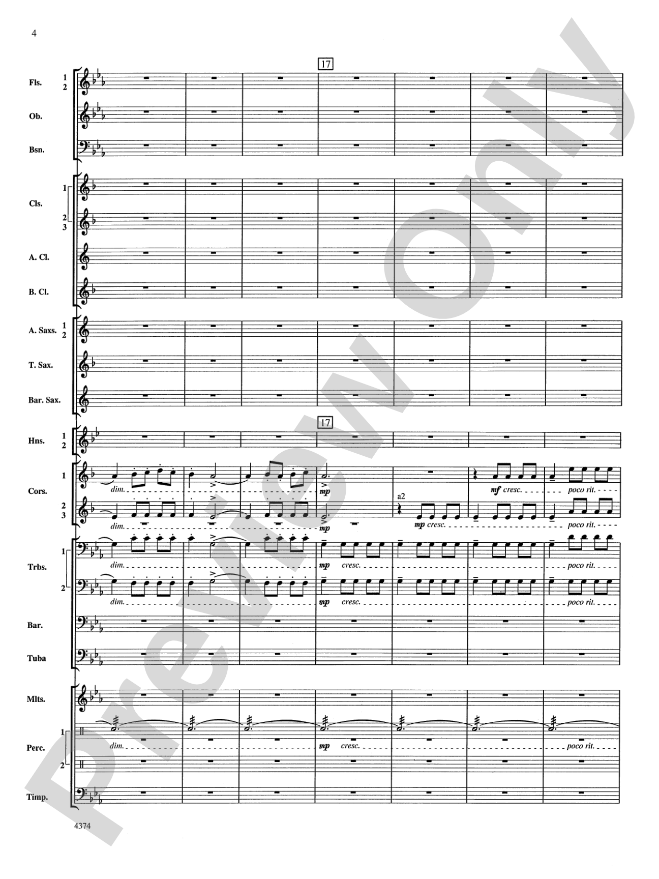 Capriccio Espagnol: Concert Band Conductor Score & Parts