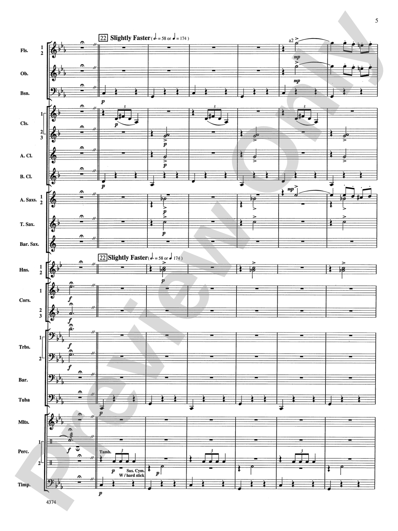 Capriccio Espagnol: Concert Band Conductor Score & Parts