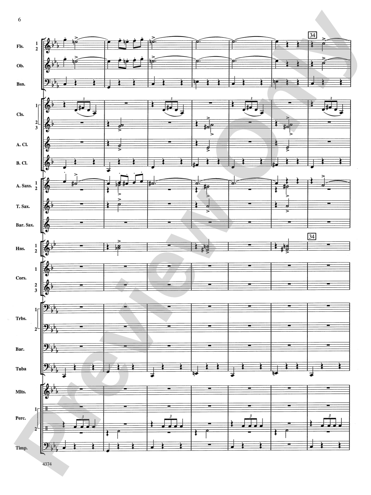 Capriccio Espagnol: Concert Band Conductor Score & Parts