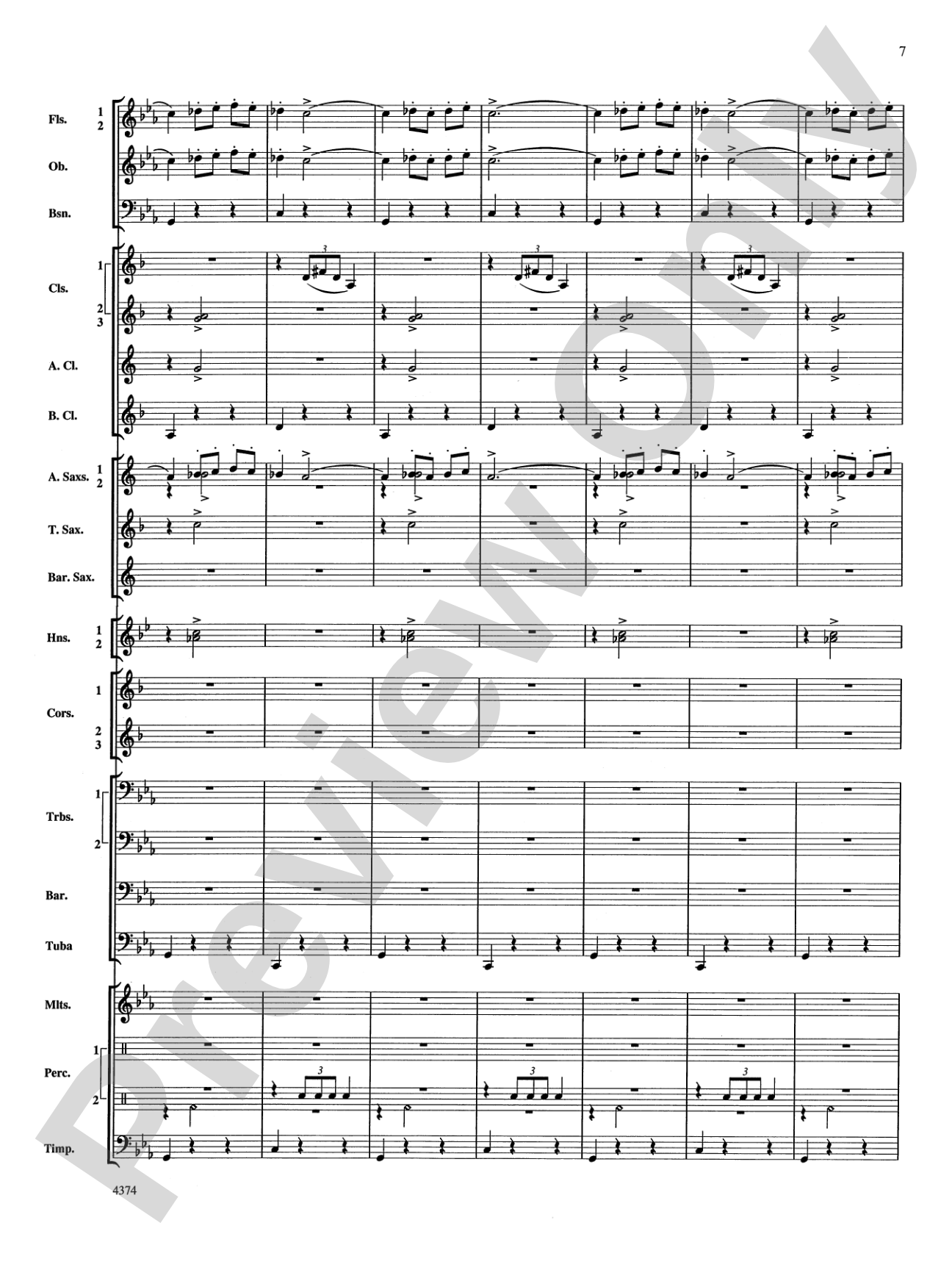 Capriccio Espagnol: Concert Band Conductor Score & Parts
