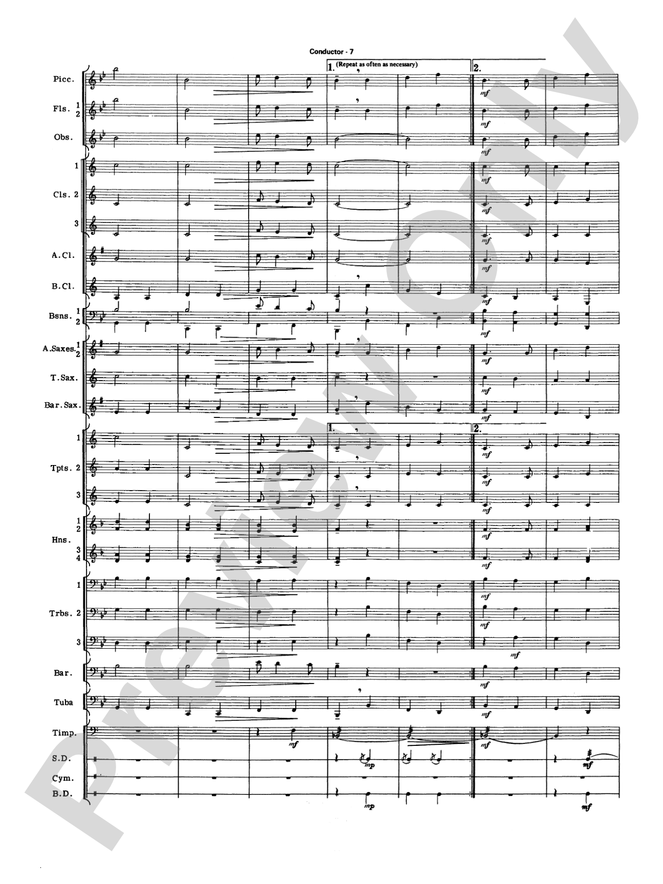 Commencement Suite (featuring a Fanfare, Processional, The National Anthem and a Recessional): Concert Band Conductor Score & Parts