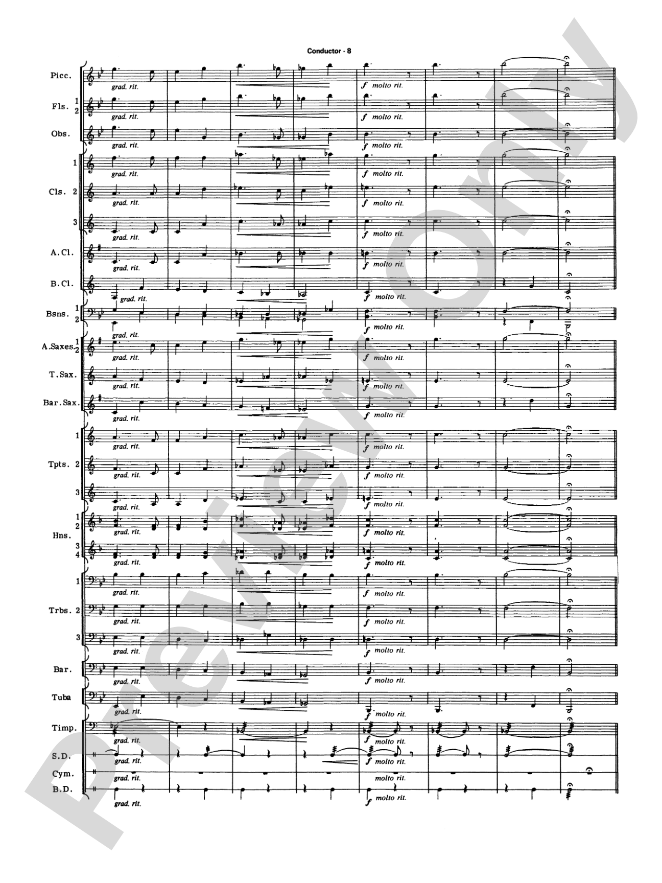 Commencement Suite (featuring a Fanfare, Processional, The National Anthem and a Recessional): Concert Band Conductor Score & Parts