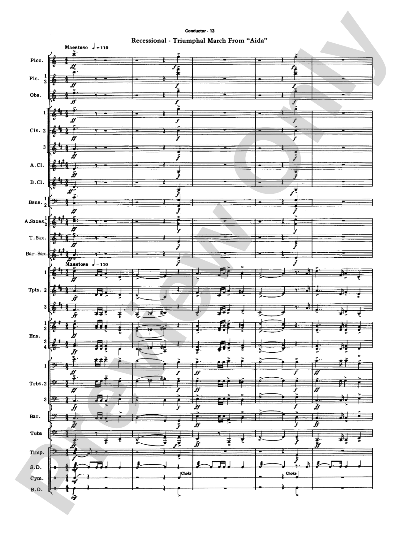 Commencement Suite (featuring a Fanfare, Processional, The National Anthem and a Recessional): Concert Band Conductor Score & Parts