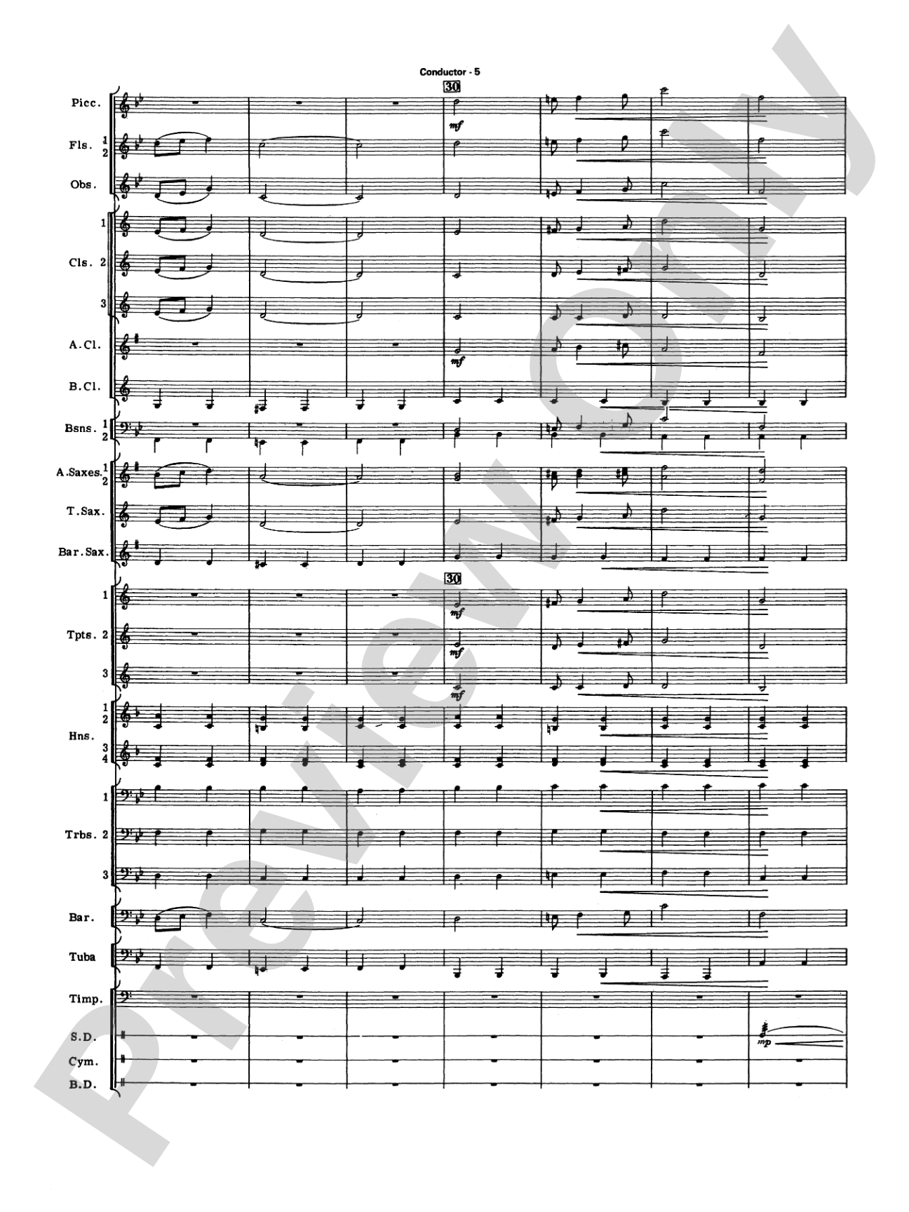 Commencement Suite (featuring a Fanfare, Processional, The National Anthem and a Recessional): Concert Band Conductor Score & Parts