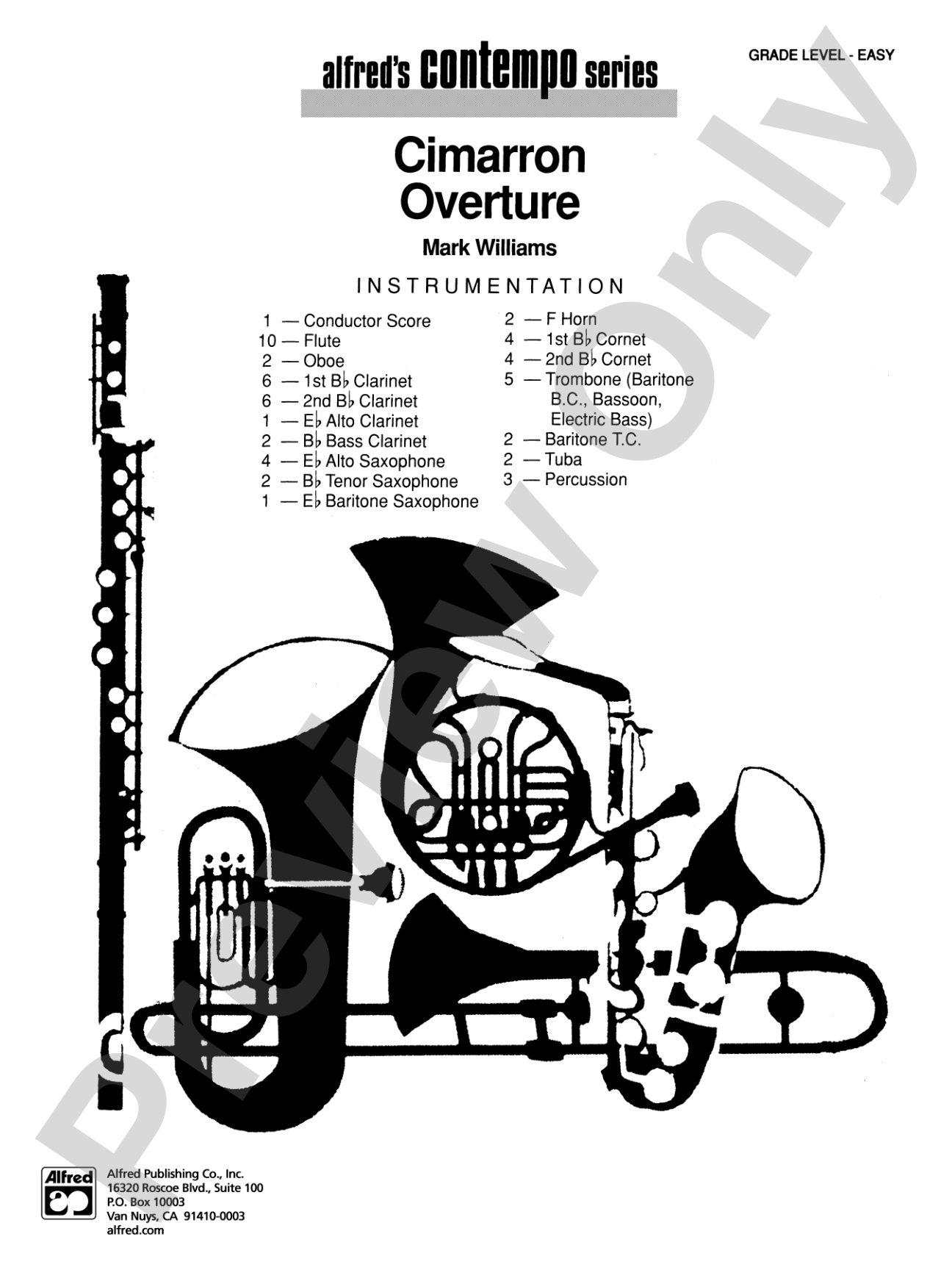 Cimarron Overture: Concert Band Conductor Score & Parts