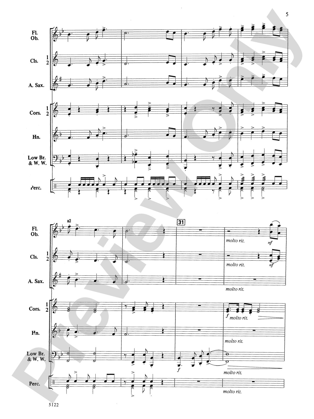 Cimarron Overture: Concert Band Conductor Score & Parts