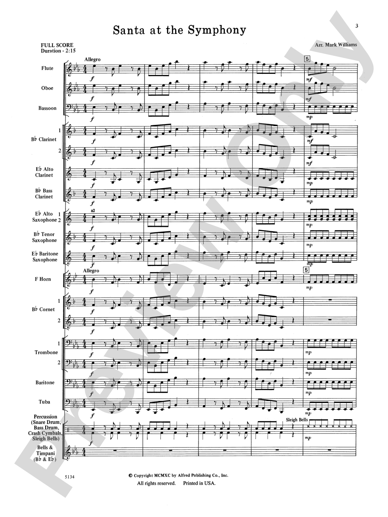 Santa at the Symphony: Concert Band Conductor Score & Parts