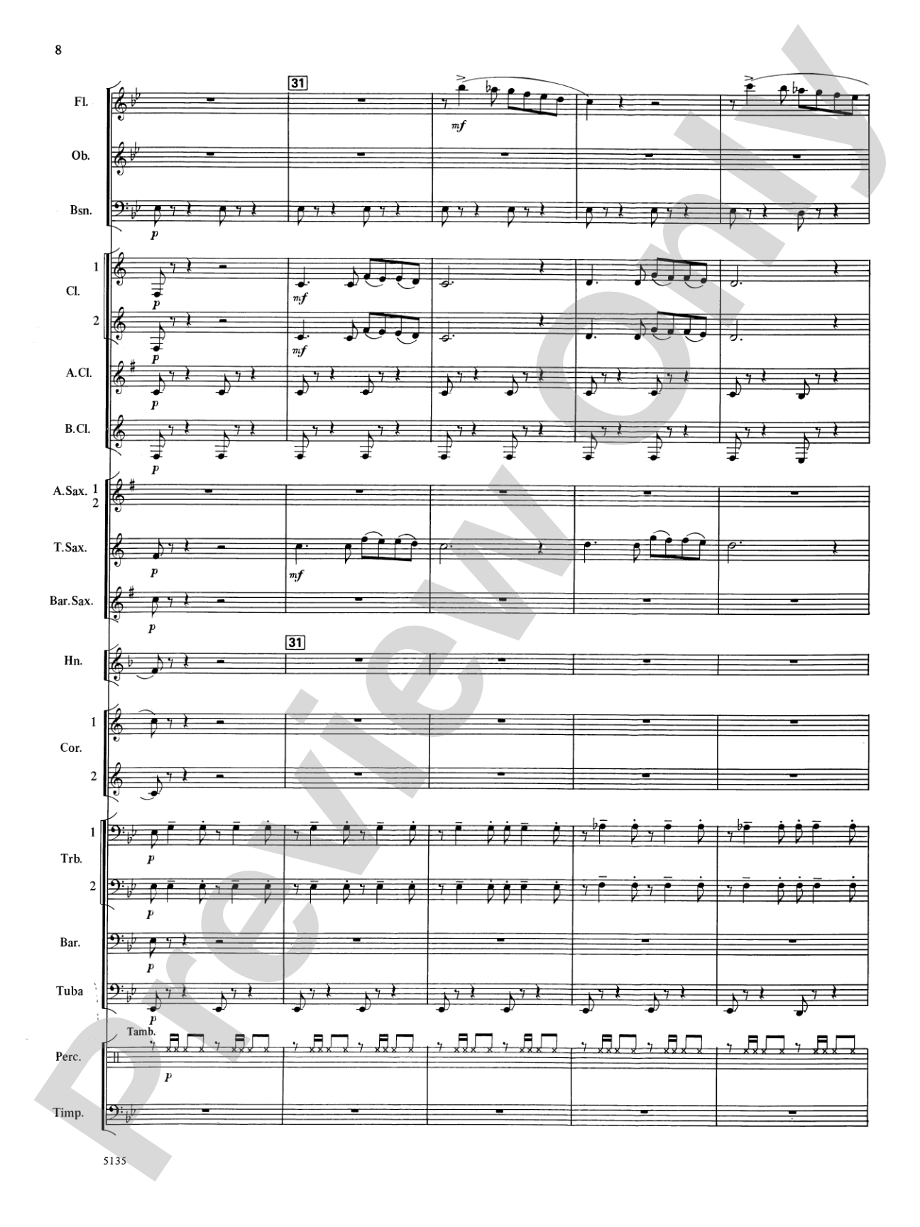 Procession of the Sardar: Concert Band Conductor Score & Parts