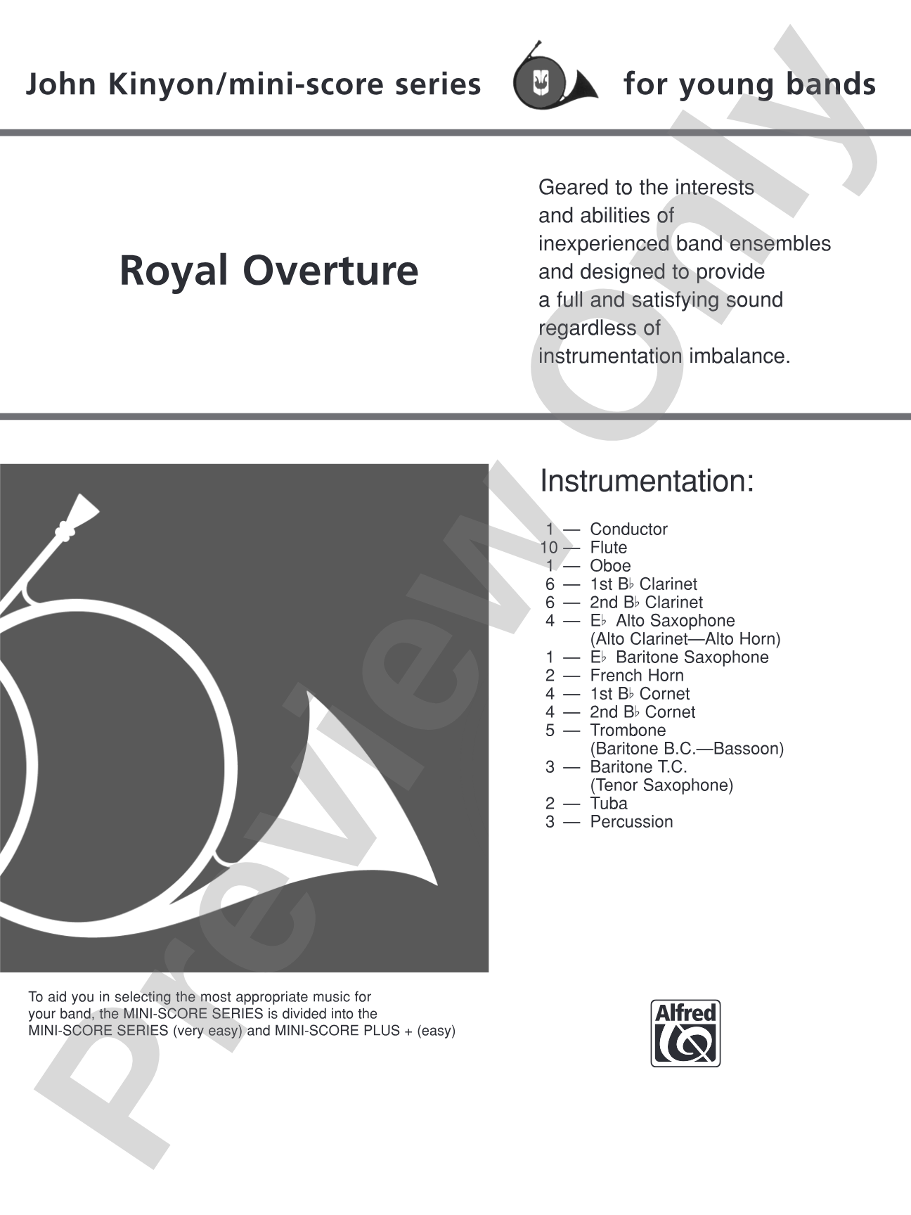 Royal Overture: Concert Band Conductor Score & Parts