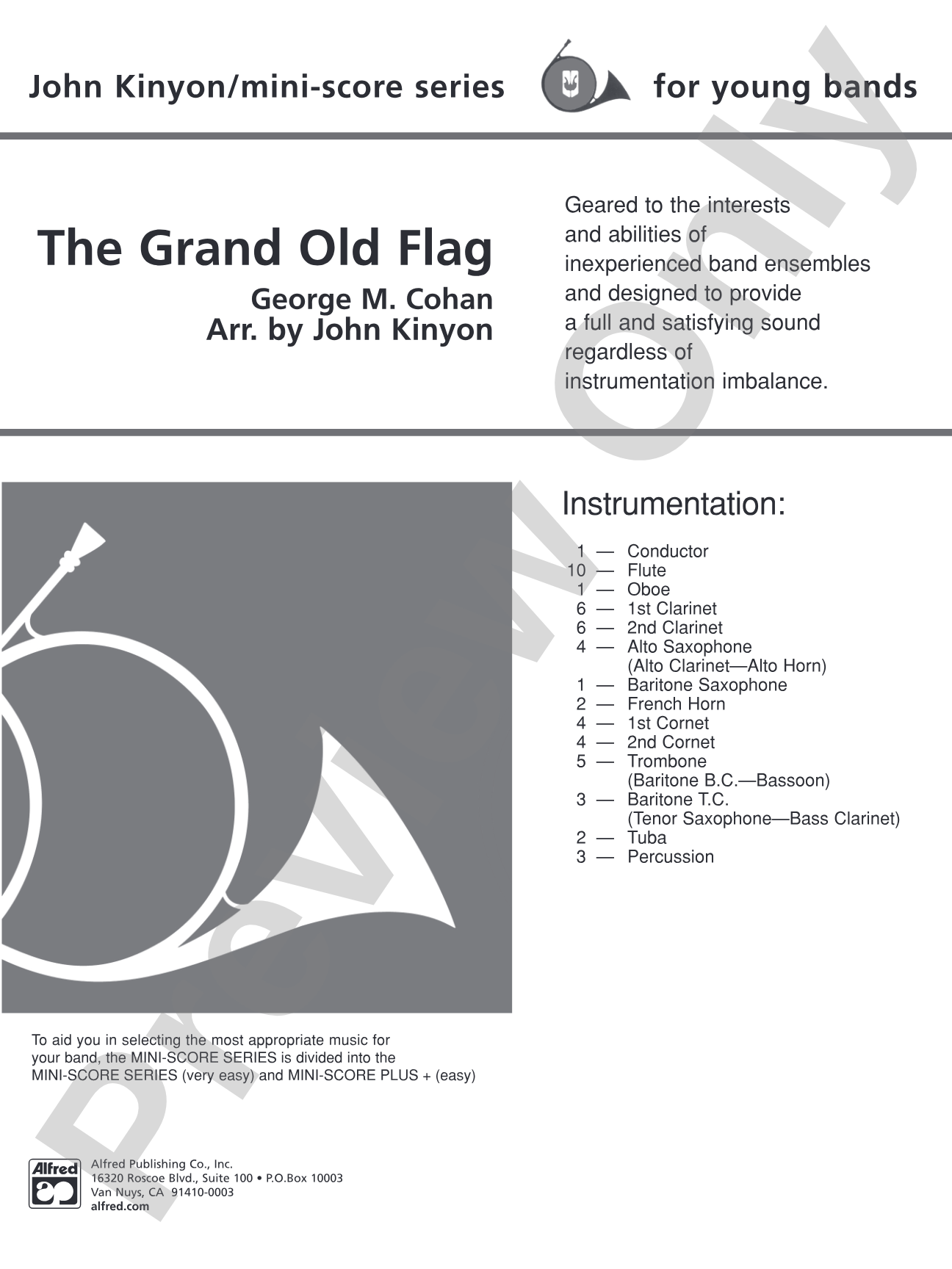The Grand Old Flag: Concert Band Conductor Score & Parts